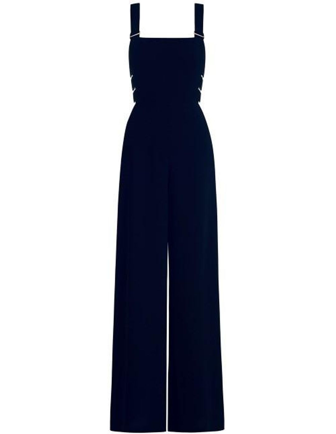 Zimmermann Stretch Crepe Buckle Jumpsuit French Navy Size 8 for rent on The Volte - main image