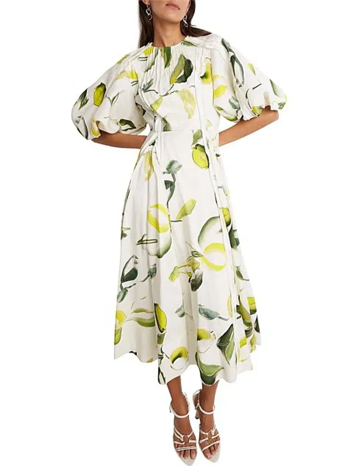 Aje Zest Midi Dress Tropical Lime Size AU 8 - Image 1