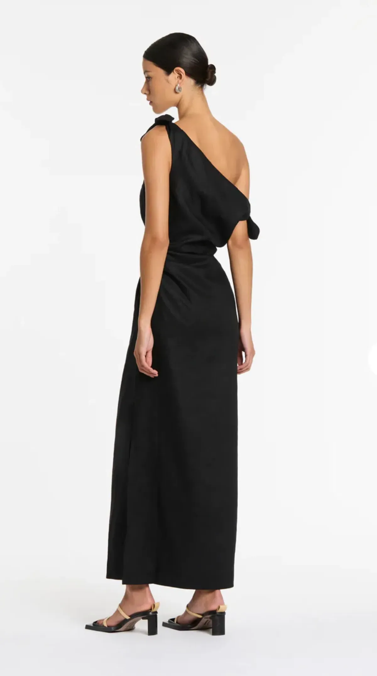 Sir The Label Bettina Off Shoulder Dress In Black Size 3 / AU 12 - Image 3