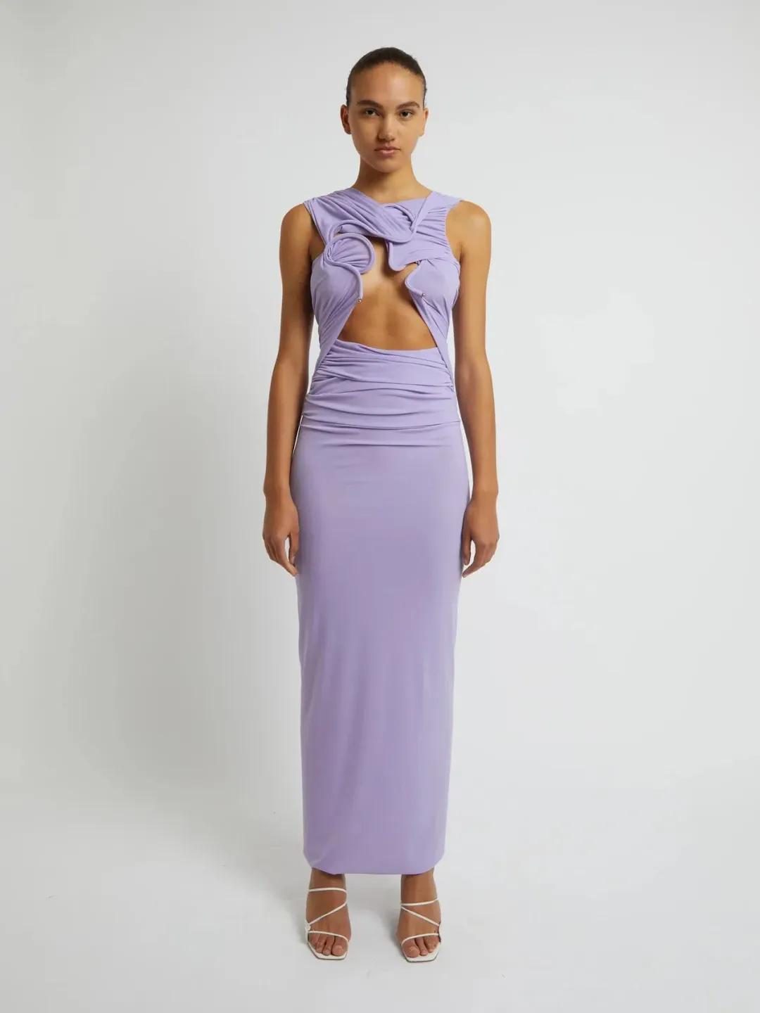 Christopher Esber Venus Tank Dress Lilac Size AU 8 for rent on The Volte - main image