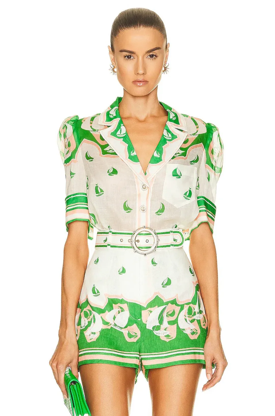 Zimmermann High Tide Sailboats Set Green Sailboats Size 1/AU 10  for rent on The Volte - main image