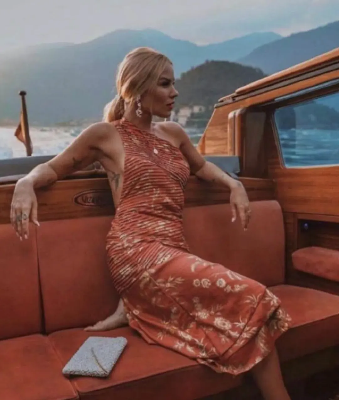 Sir The Label Florentine One Shoulder Pleated Midi Dress Print Size 3 / AU 12 for rent on The Volte - main image