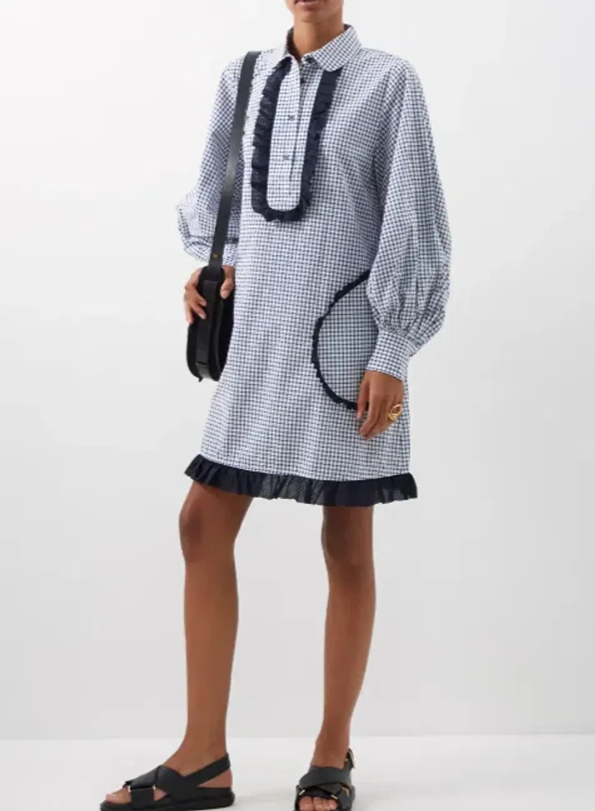 Lee Mathews Olive Mini Shirt Dress Print Size 16  - Image 2