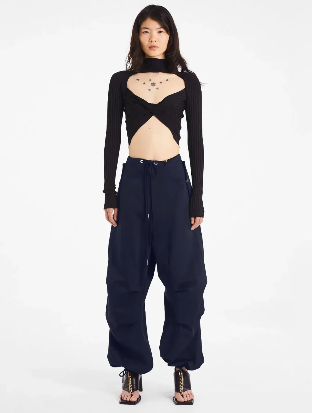 Dion Lee Parachute Pant Dark Navy Size S / Au 8 for rent on The Volte - main image
