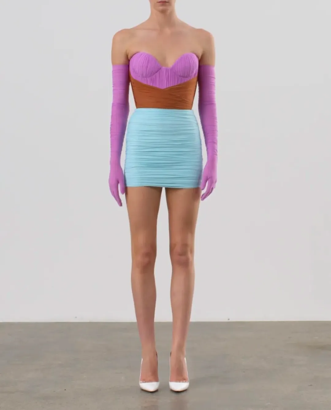 Alex Perry Stone Mini Dress Multi Size 8 for rent on The Volte - main image