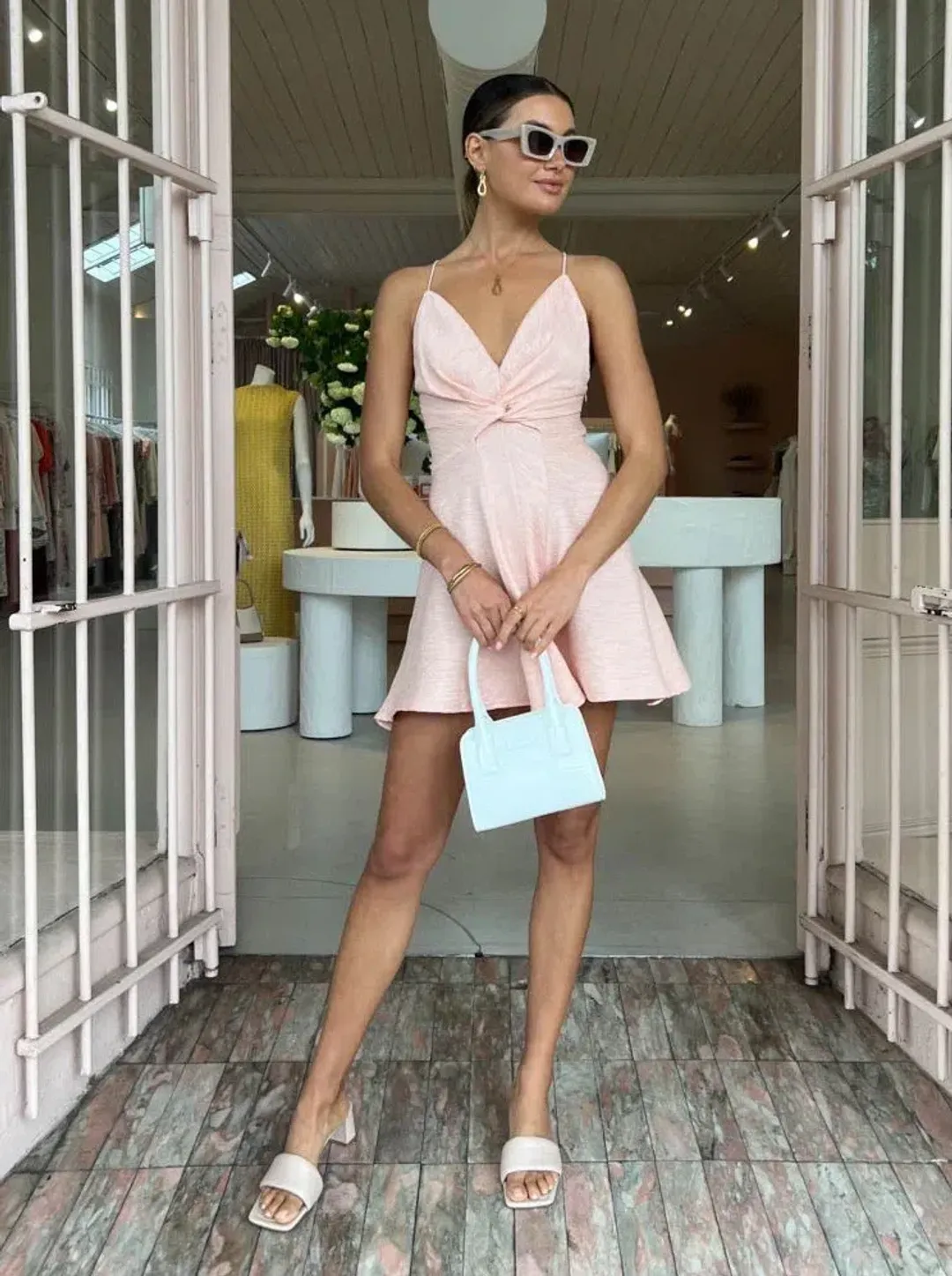 One Fell Swoop Emmeline Mini Dress in Blossom Size 8 for rent on The Volte - main image