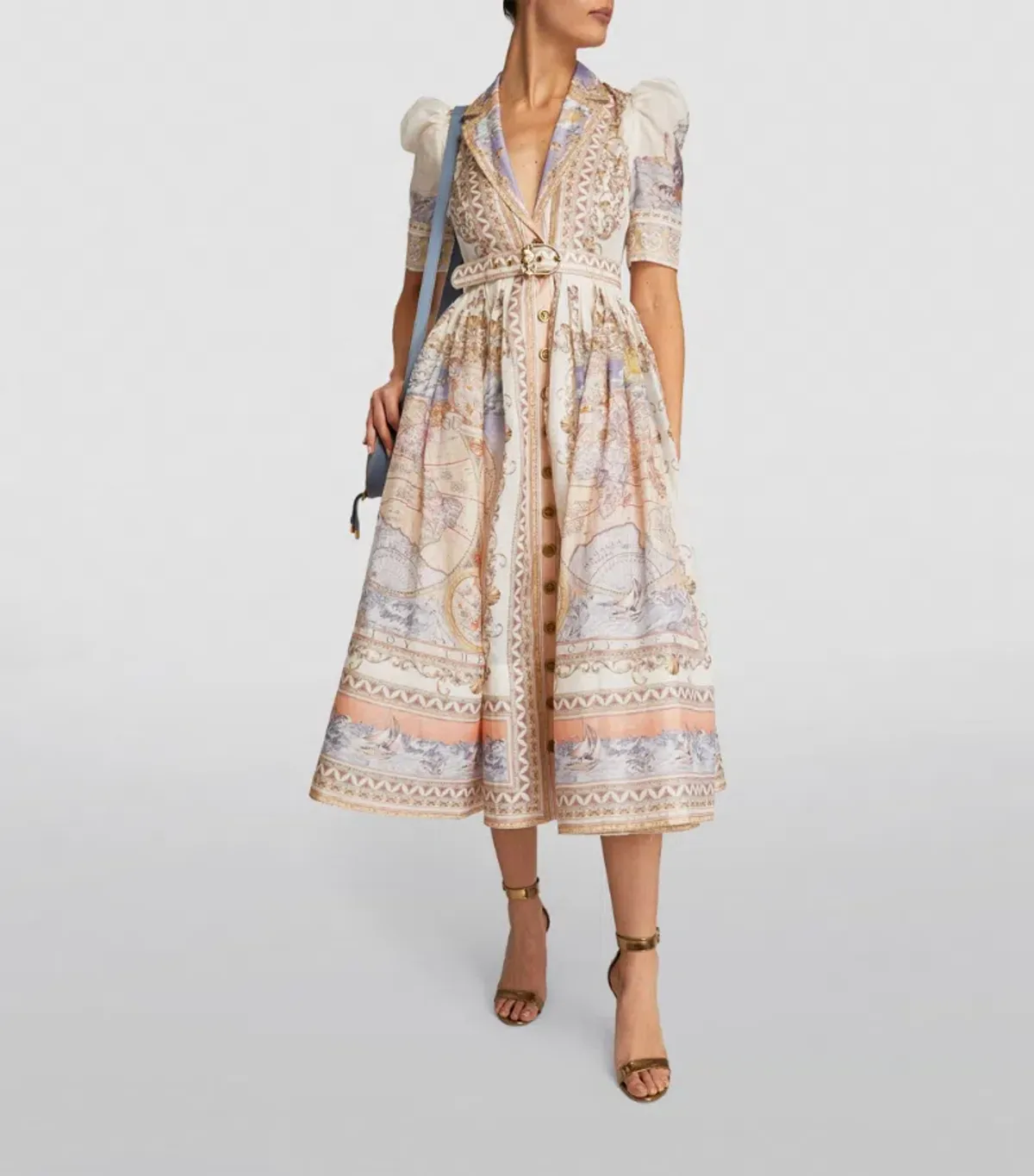 Zimmermann High Tide Midi Shirt Dress Odyssey PrintSize 4 / Au 16 - Image 1