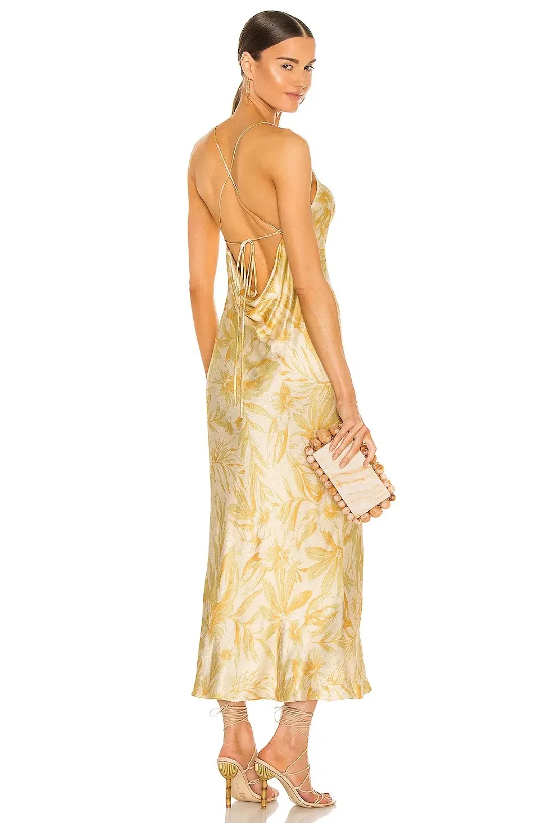 Bec & Bridge Tropical Punch Maxi Dress Yellow Floral Print Size 8 for rent on The Volte - main image