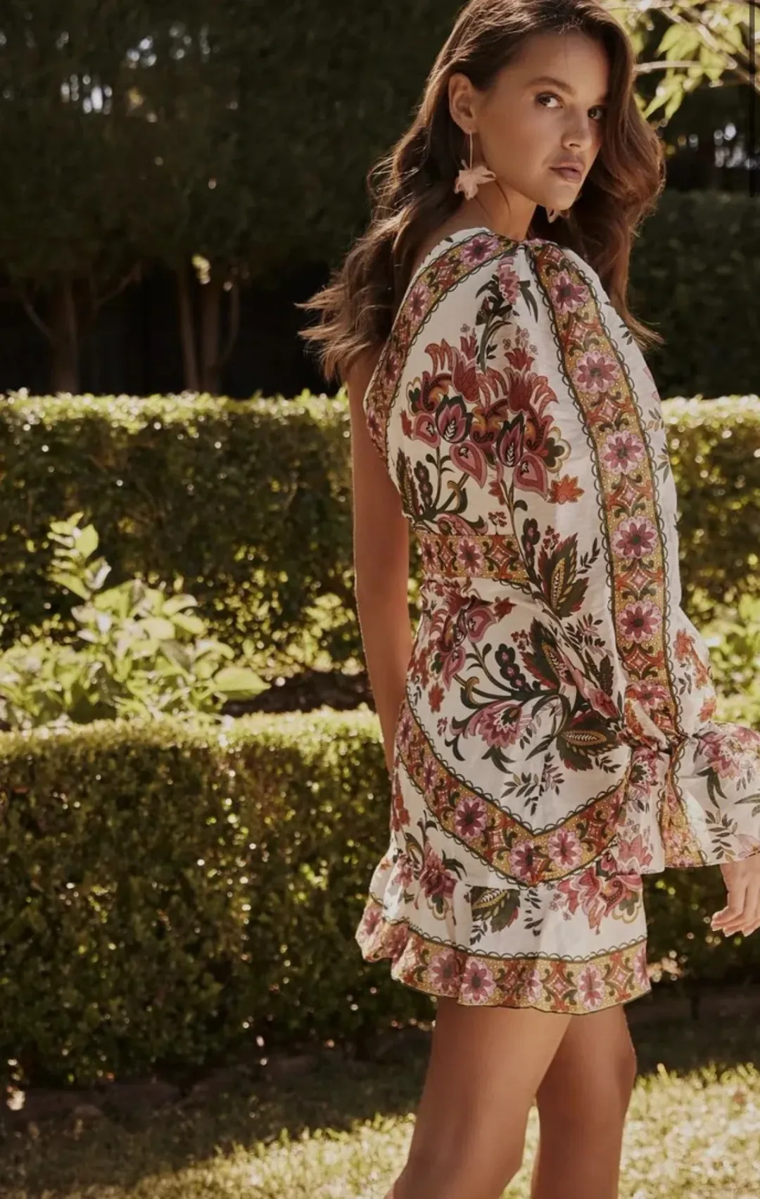 Talulah La Maison White Lotus Mini Dress Print Size 10 for rent on The Volte - main image