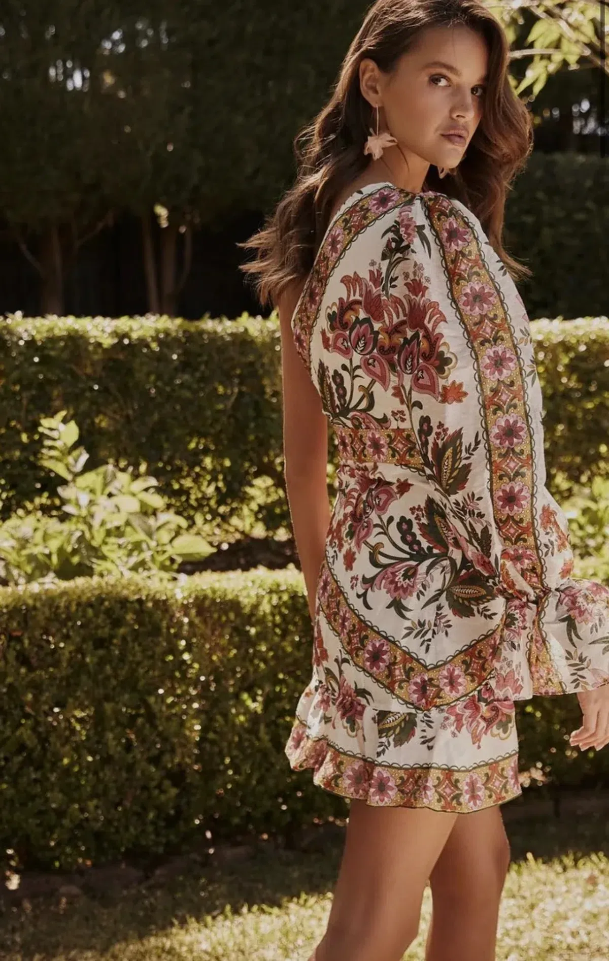 Talulah La Maison White Lotus Mini Dress Print Size 10 - Image 5