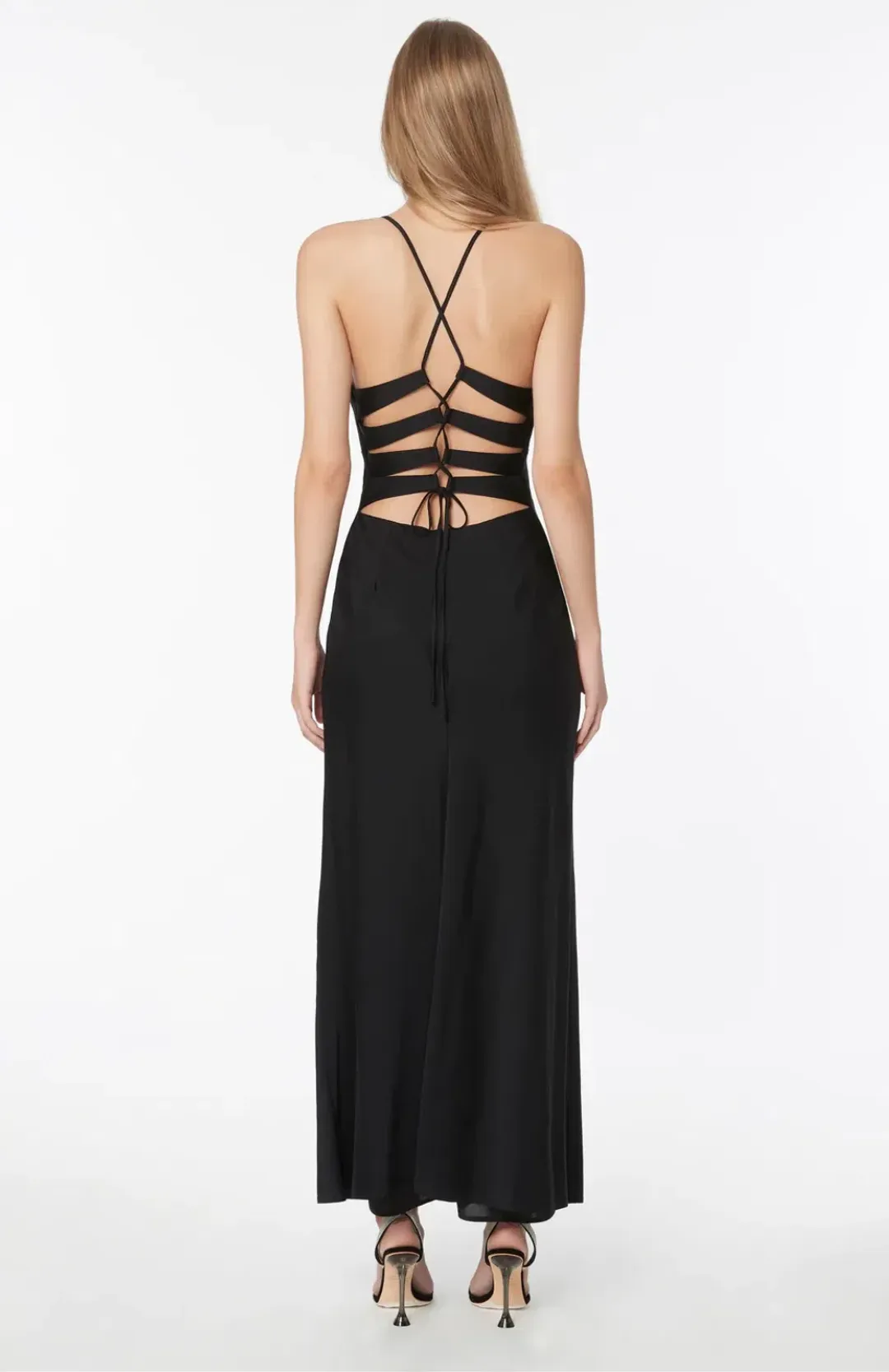 Manning Cartell Time To Shine Slip Dress Black Size AU 10 for rent on The Volte - main image