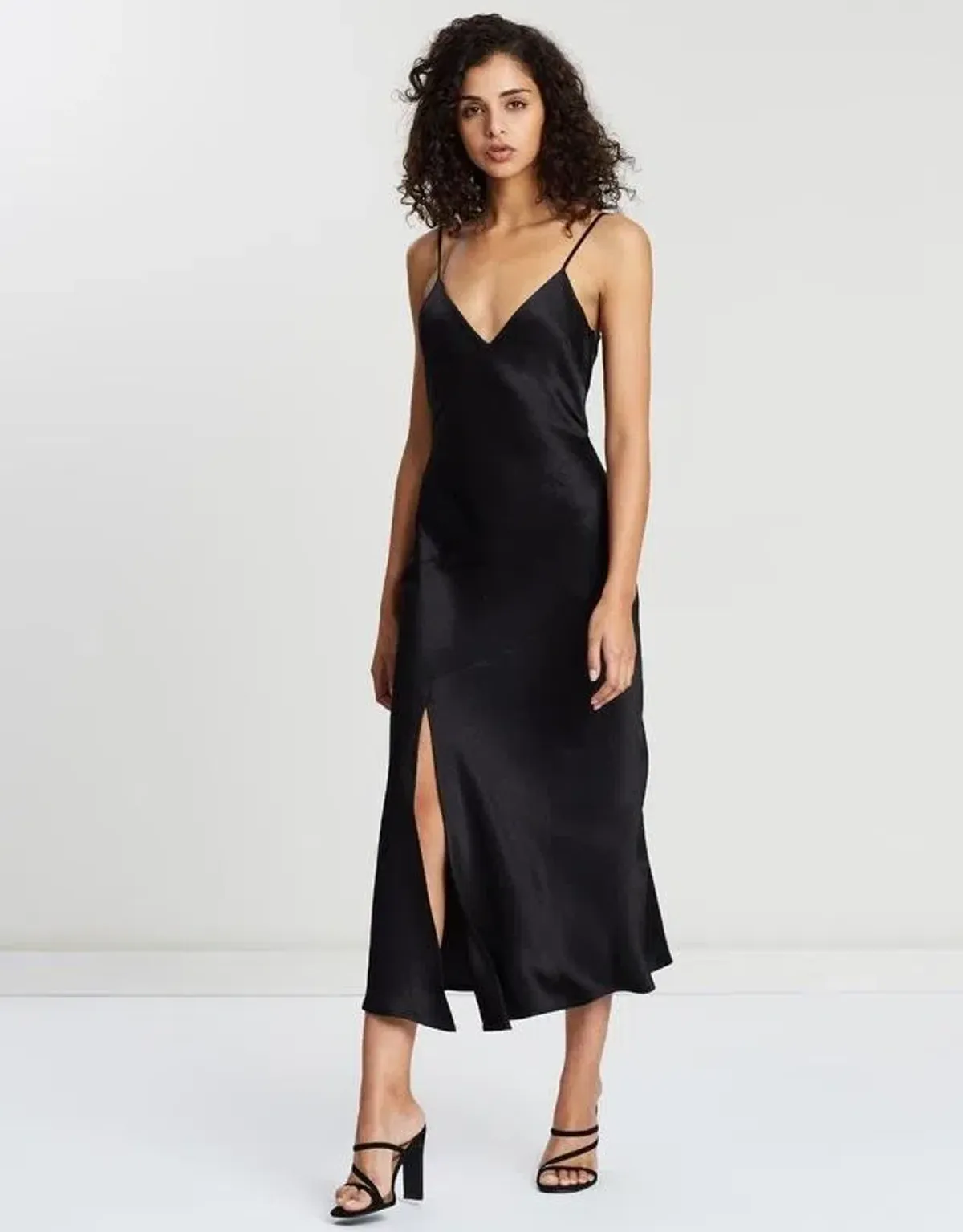 Bec & Bridge Gabrielle V Midi Dress Black Size AU 12 - Image 1