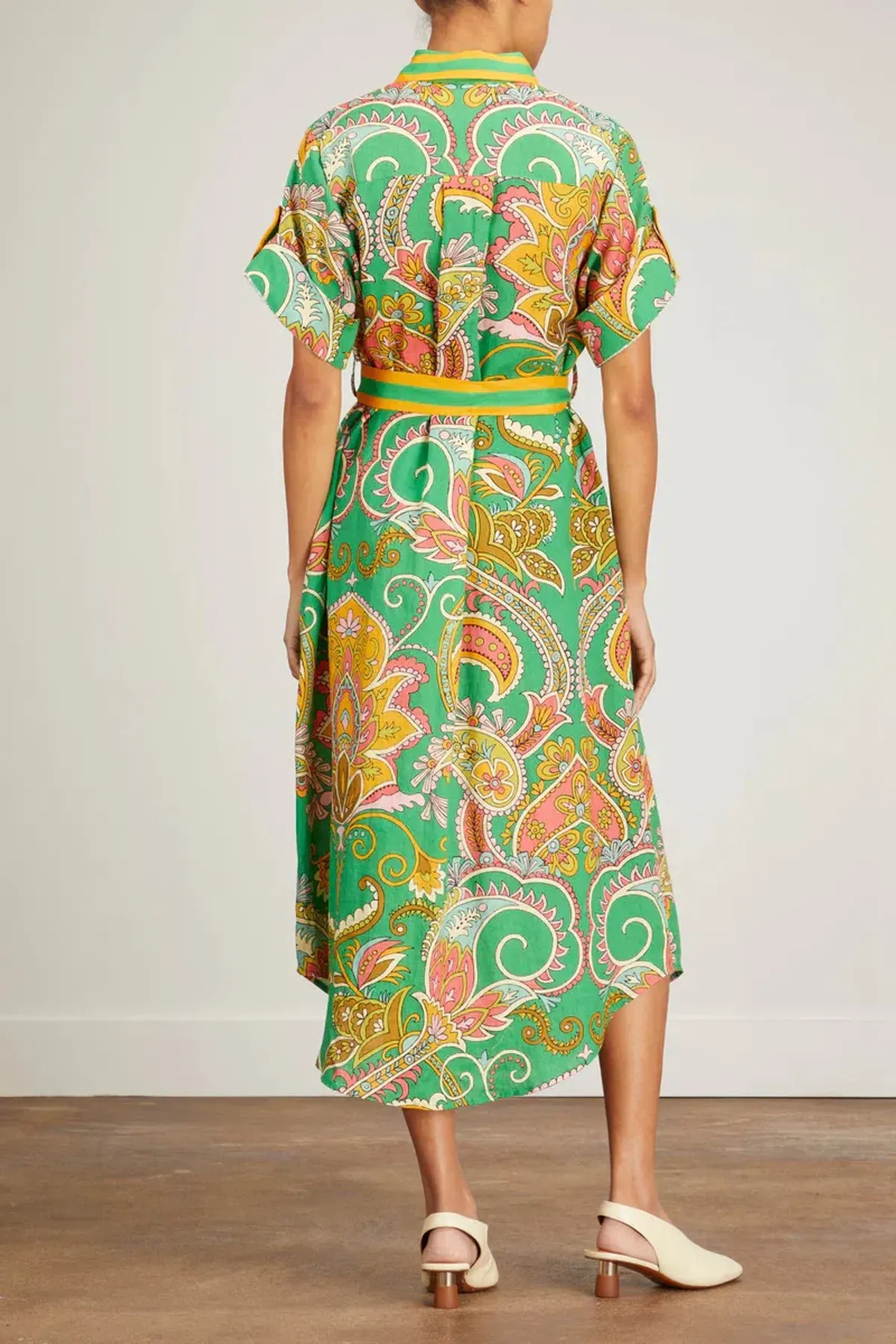 Alemais Marion Shirt Dress Green Size AU 8 - Image 2