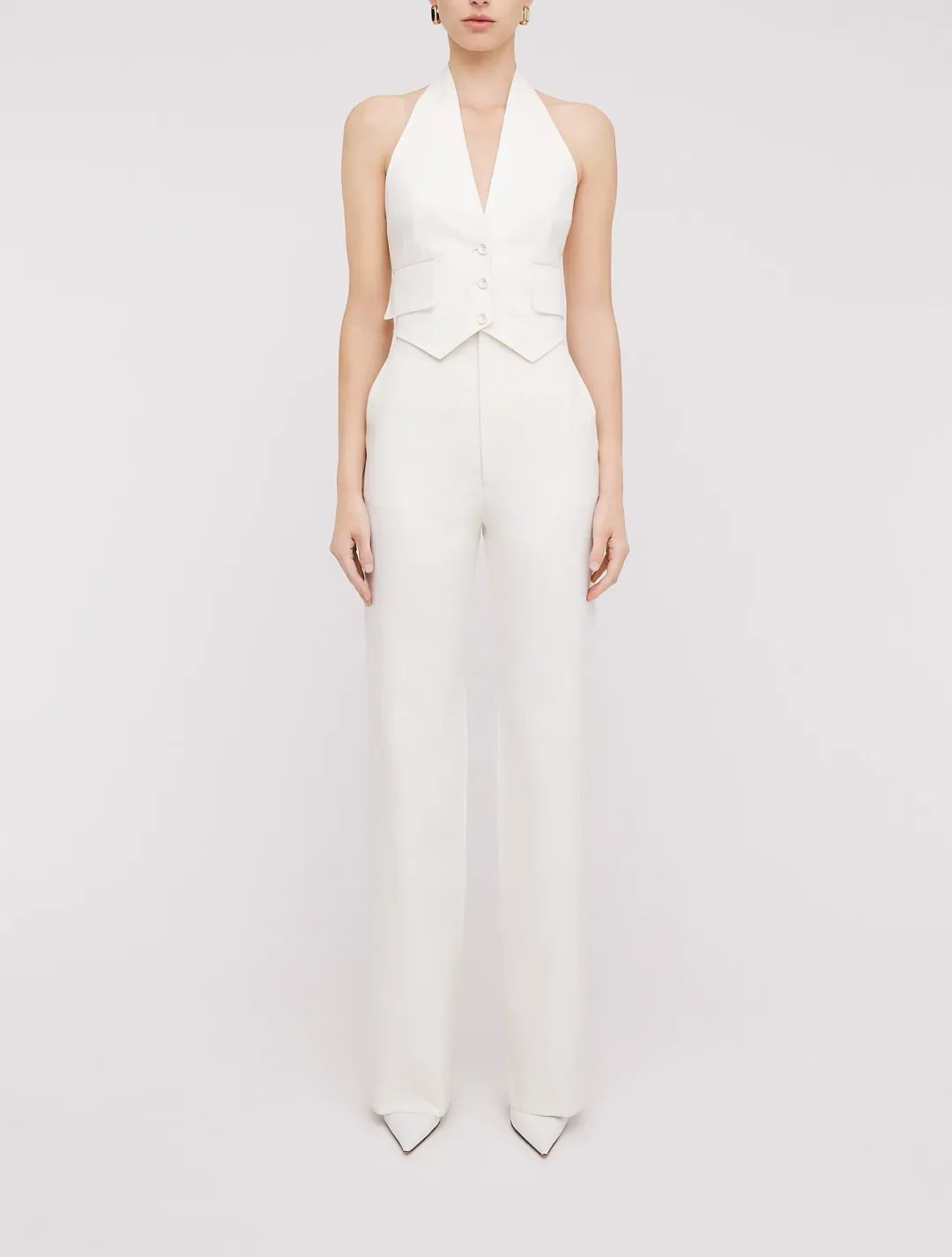 Scanlan Theodore Double Cotton Waistcoat and Trousers Set Alabaster Size 8  for rent on The Volte - main image