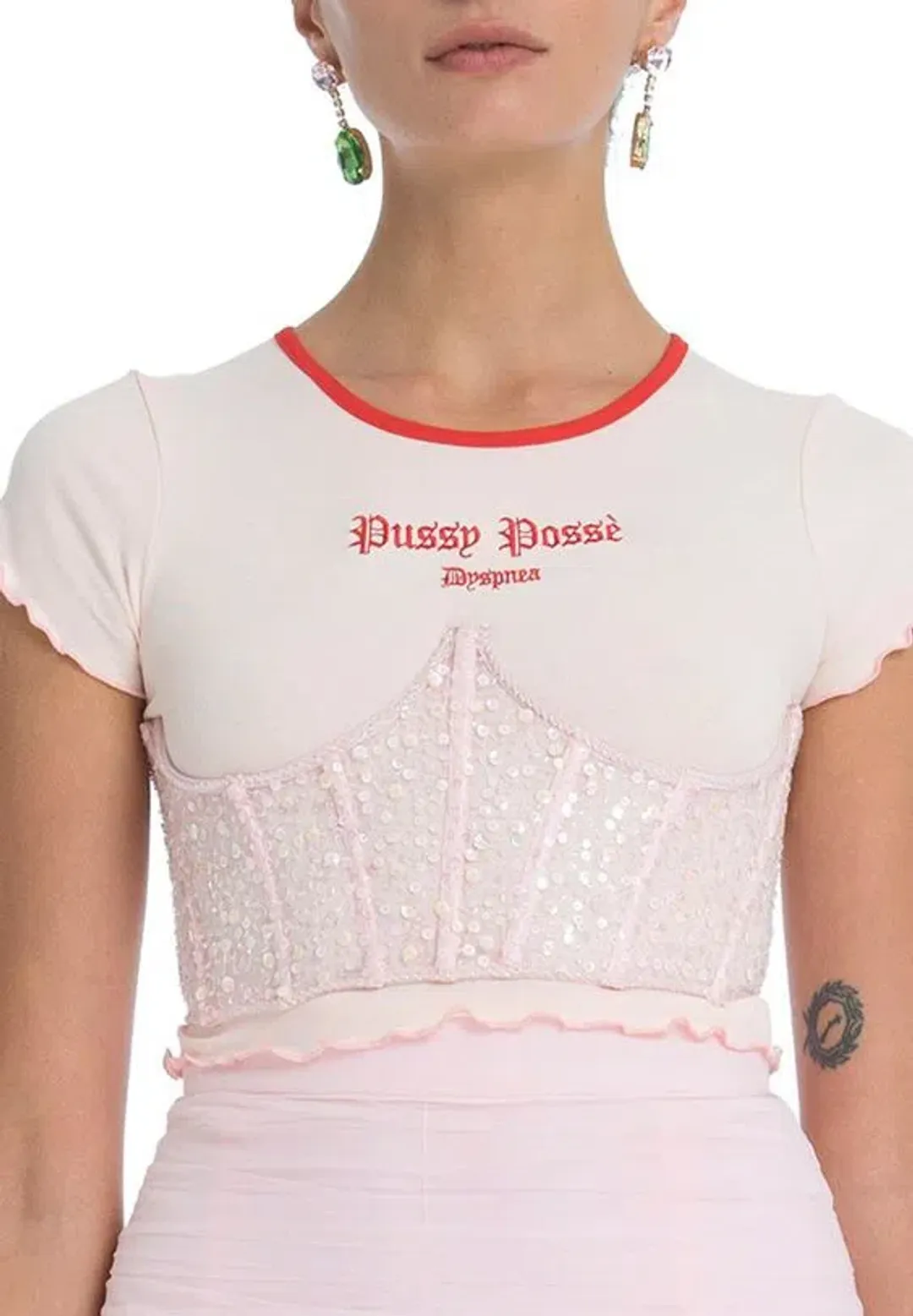 Dyspnea Ta Ta Bodice Pink Size M/Au 10 for rent on The Volte - main image