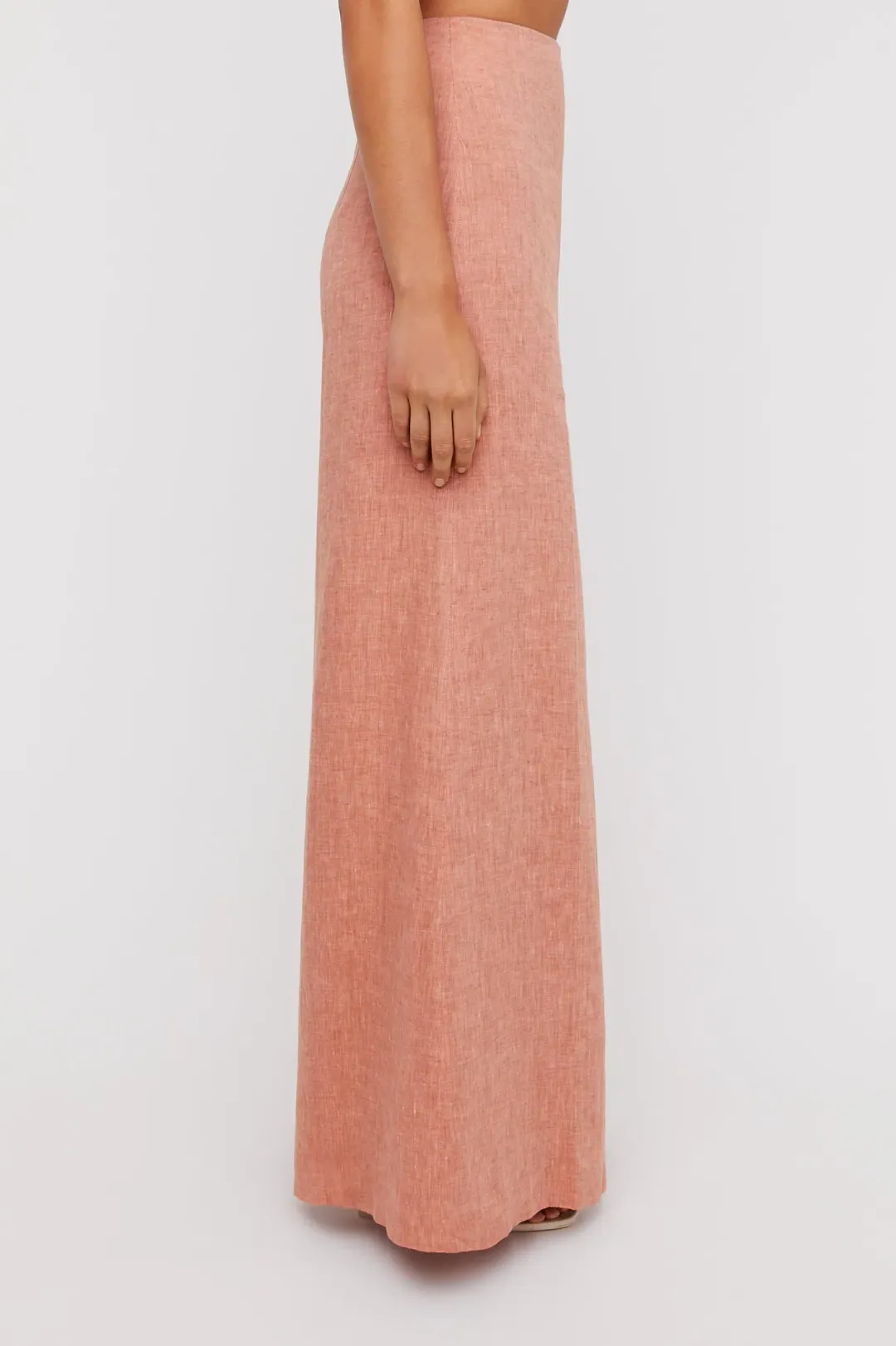 Scanlan Theodore Italian Linen Trouser And Turban Twist Top Set Pink Size 8 for rent on The Volte - main image