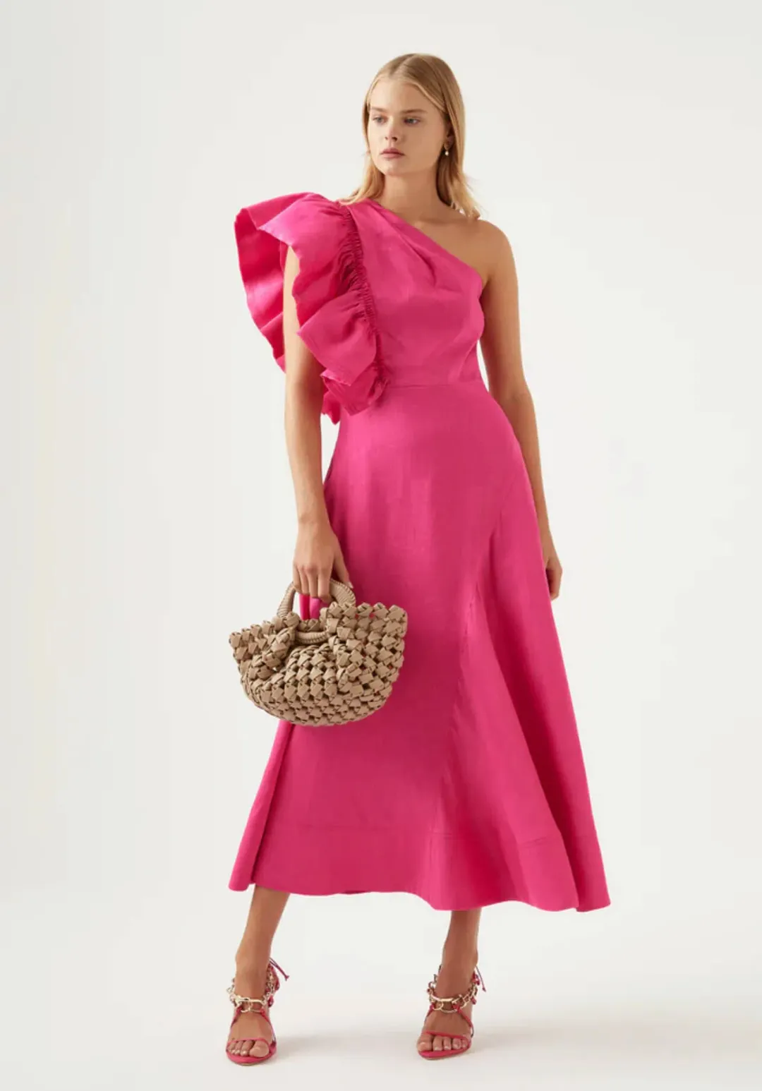 AJE Bonjour Dress - Pink - Size 16 for rent on The Volte - main image