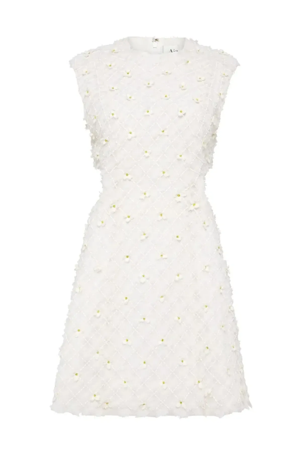 AJE Mirage Organza Cut Out Mini Dress Ivory Size 4 - Image 3