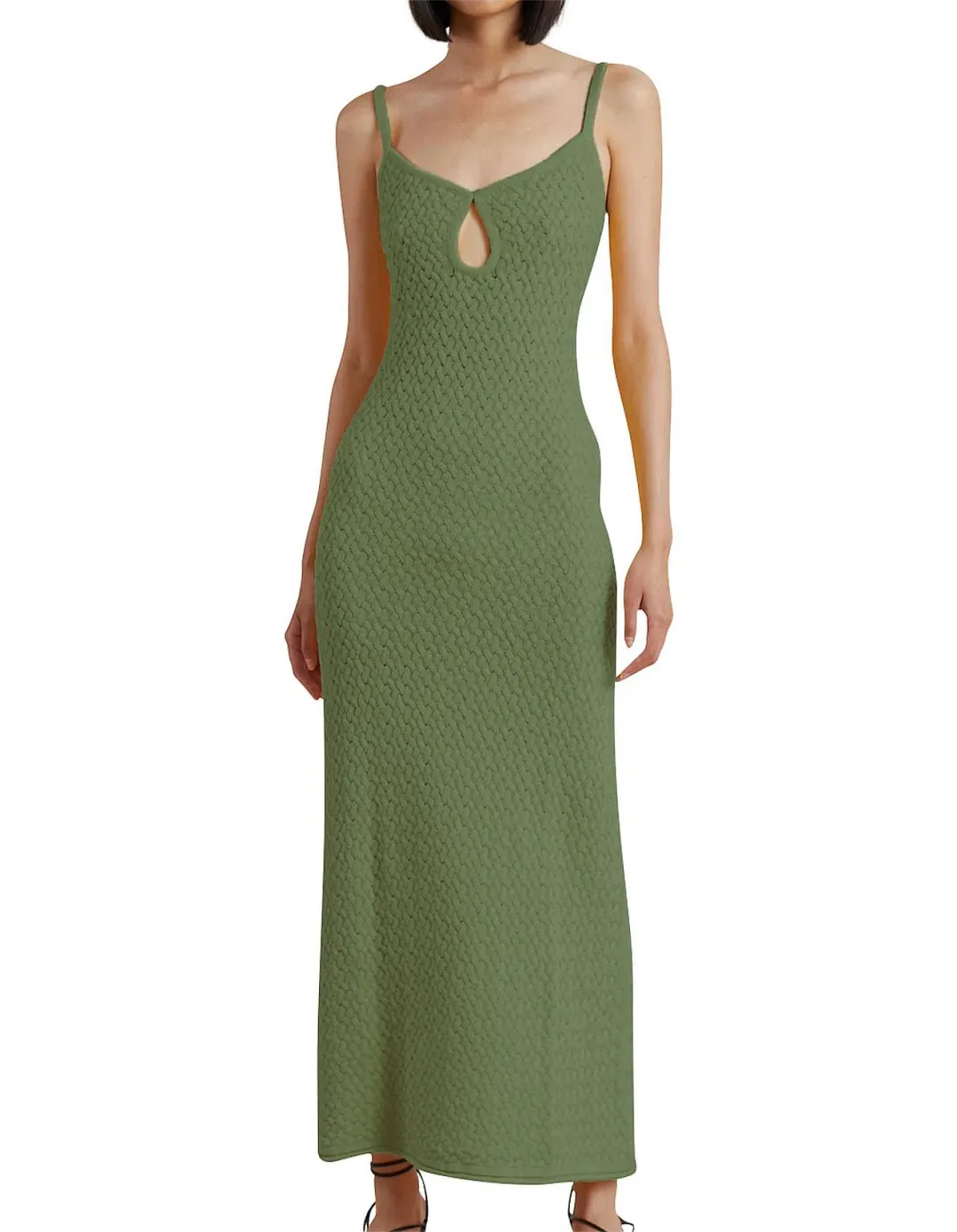 Bec & Bridge Effie Knit Key Maxi Dress Green Size L / Au 12 for rent on The Volte - main image