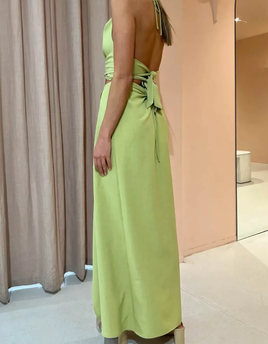 One Fell Swoop Review Skirt in Grass Size 8 for rent on The Volte - main image