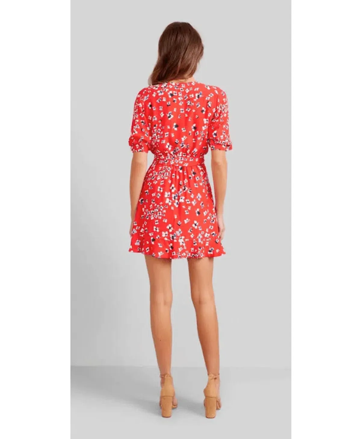 Kookai Delilah Wrap Dress Red Size 8 - Image 3