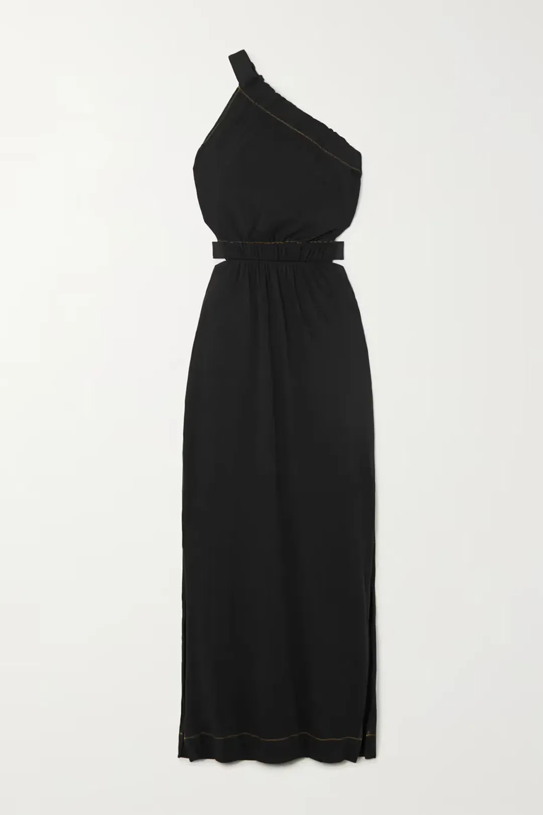 Bassike One Shoulder Cut Out Midi Dress Black Size 3/AU 12 for rent on The Volte - main image