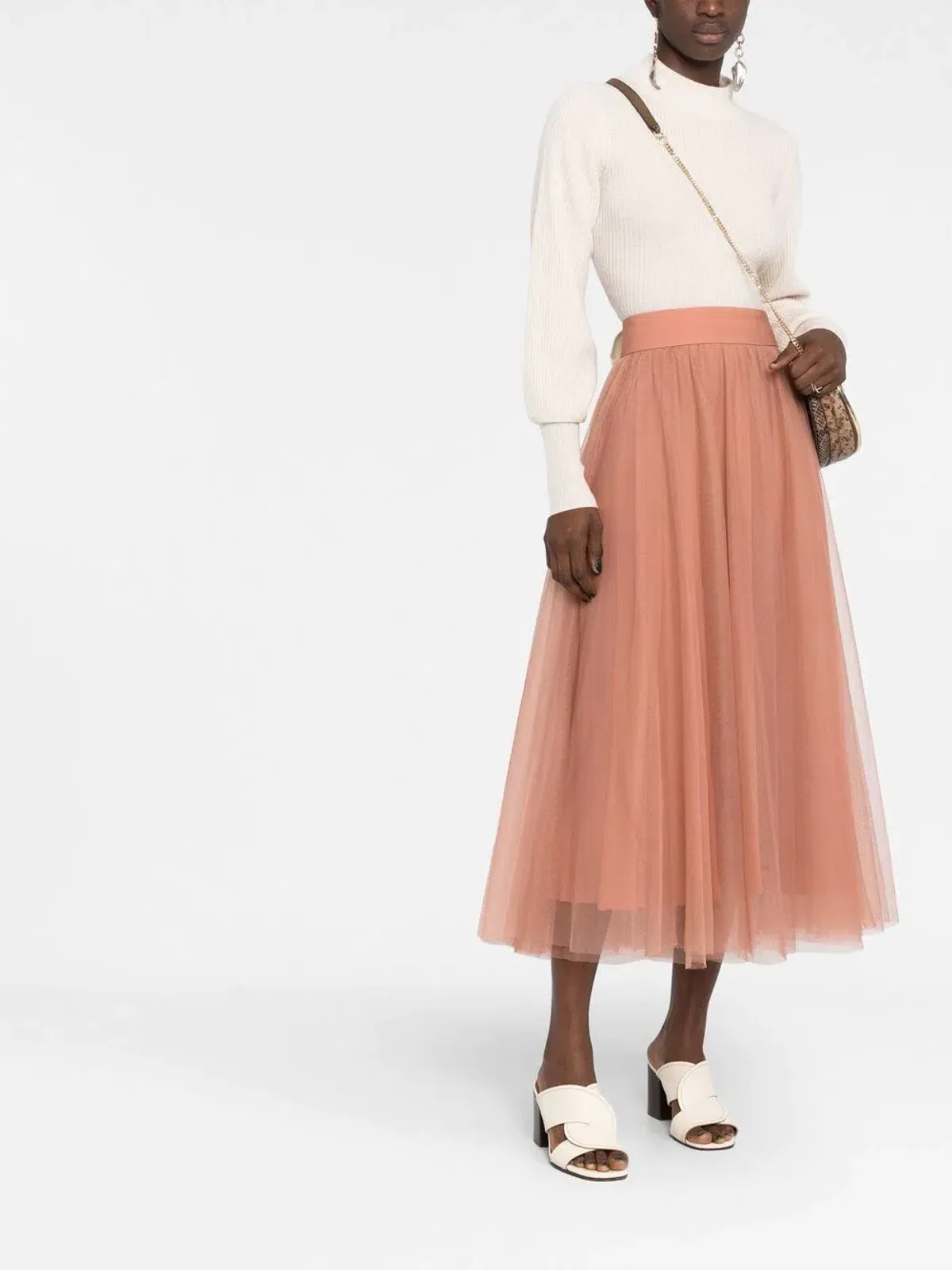 Zimmermann Tulle Midi Skirt Lipstick Size 3/Au 14 - Image 1