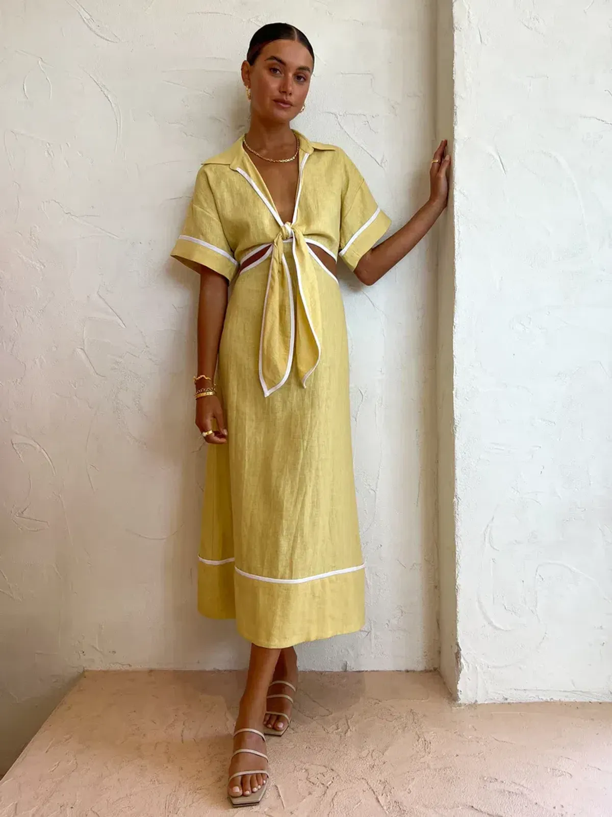 Roame Parque Dress in Butter Size 6 - Image 3