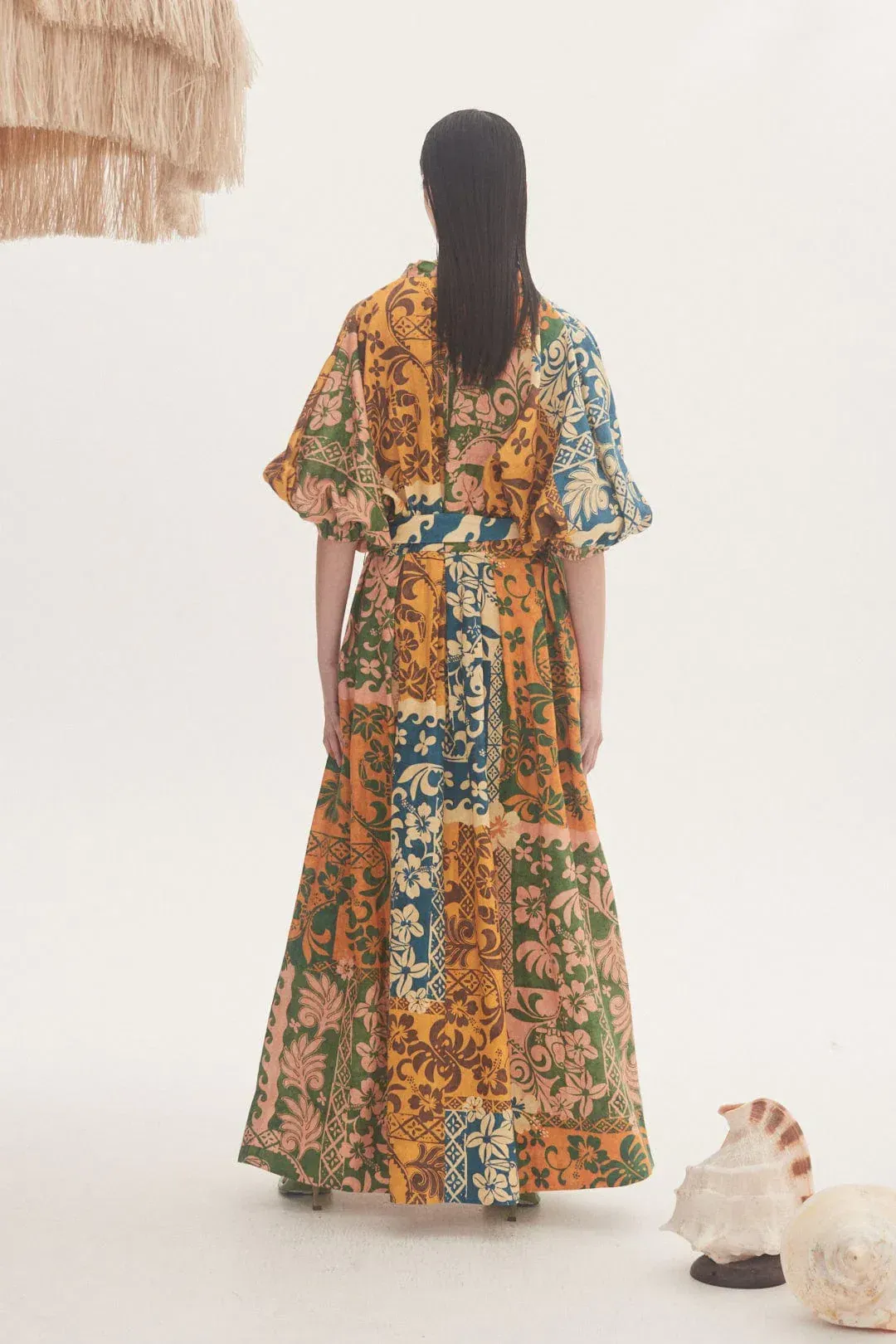 Alemais Archie Wrap Dress Multi Print Size 8 for rent on The Volte - main image