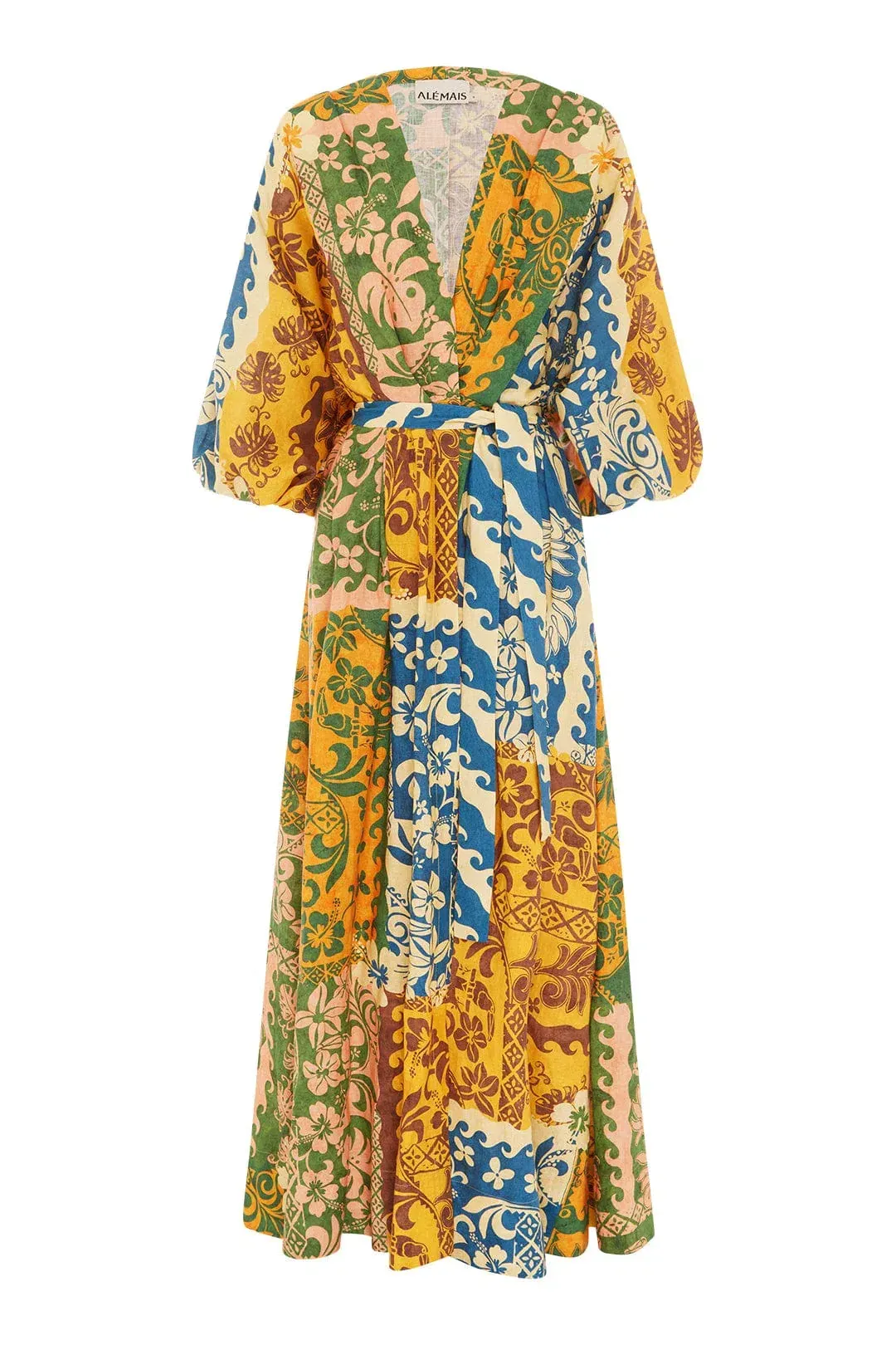 Alemais Archie Wrap Dress Multi Print Size 8 for rent on The Volte - main image