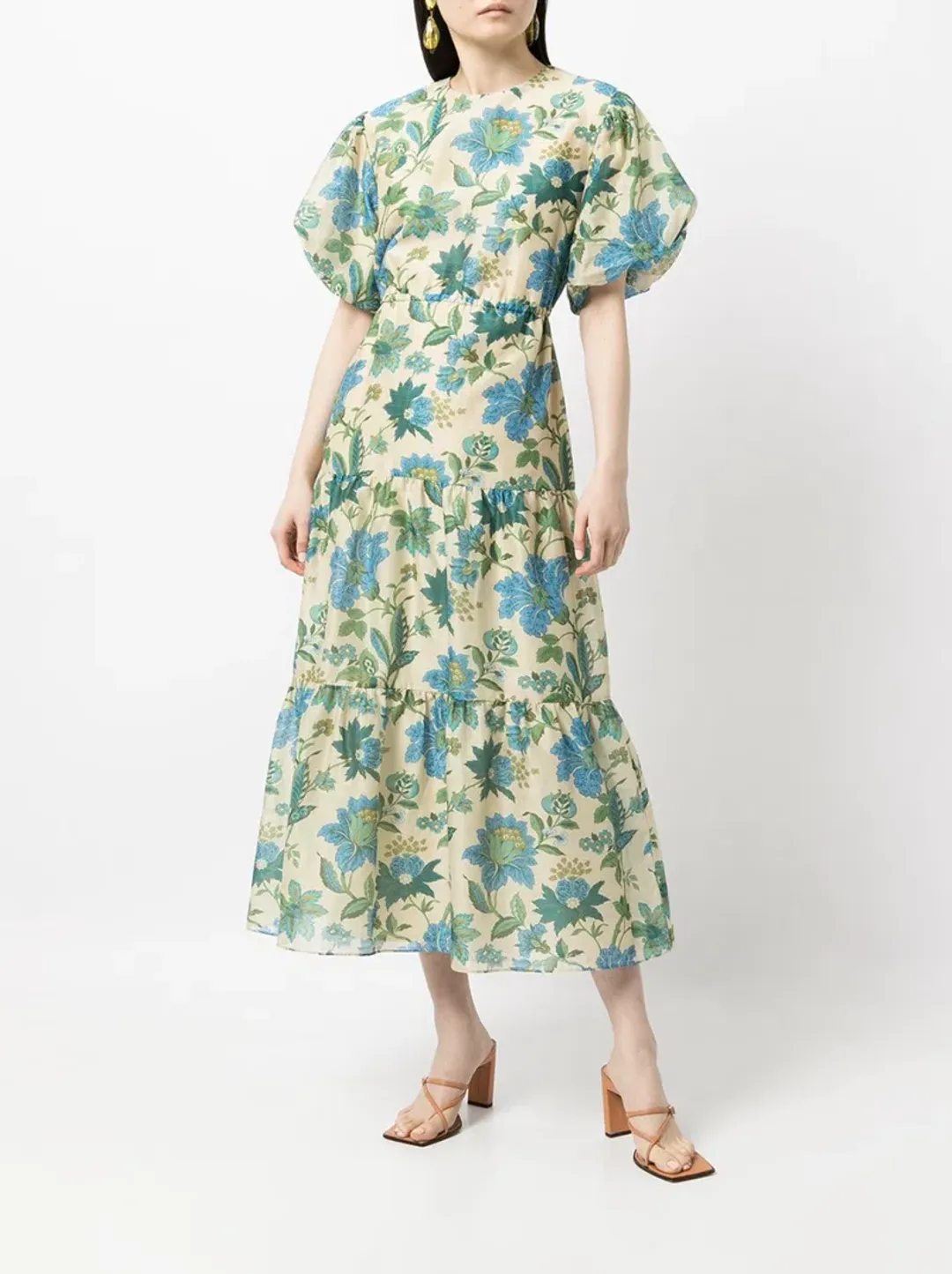 Sir the Label Celia Open Back Midi Dress Floral Size 6 for rent on The Volte - main image