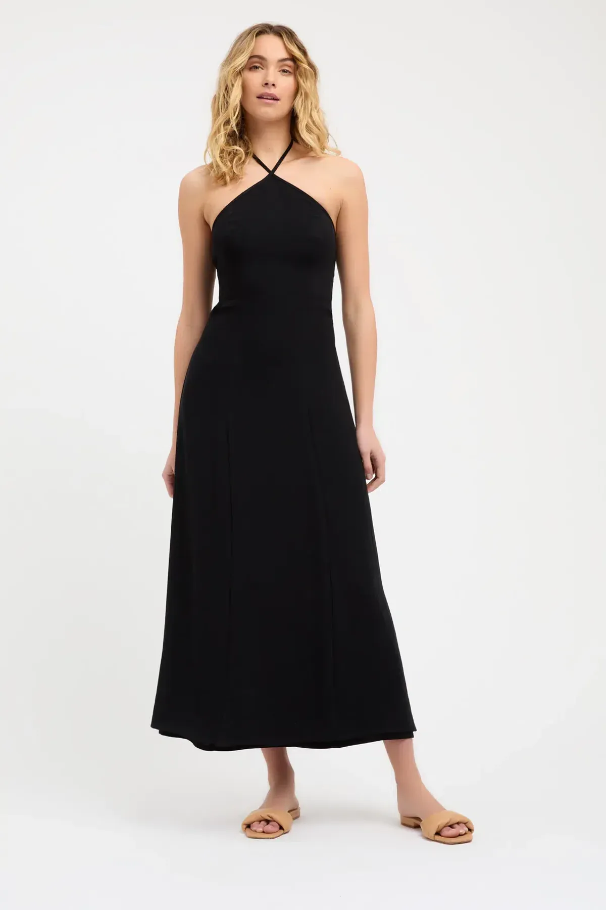 Kookai Hayman Cross Tie Dress Black Size AU 6 - Image 1