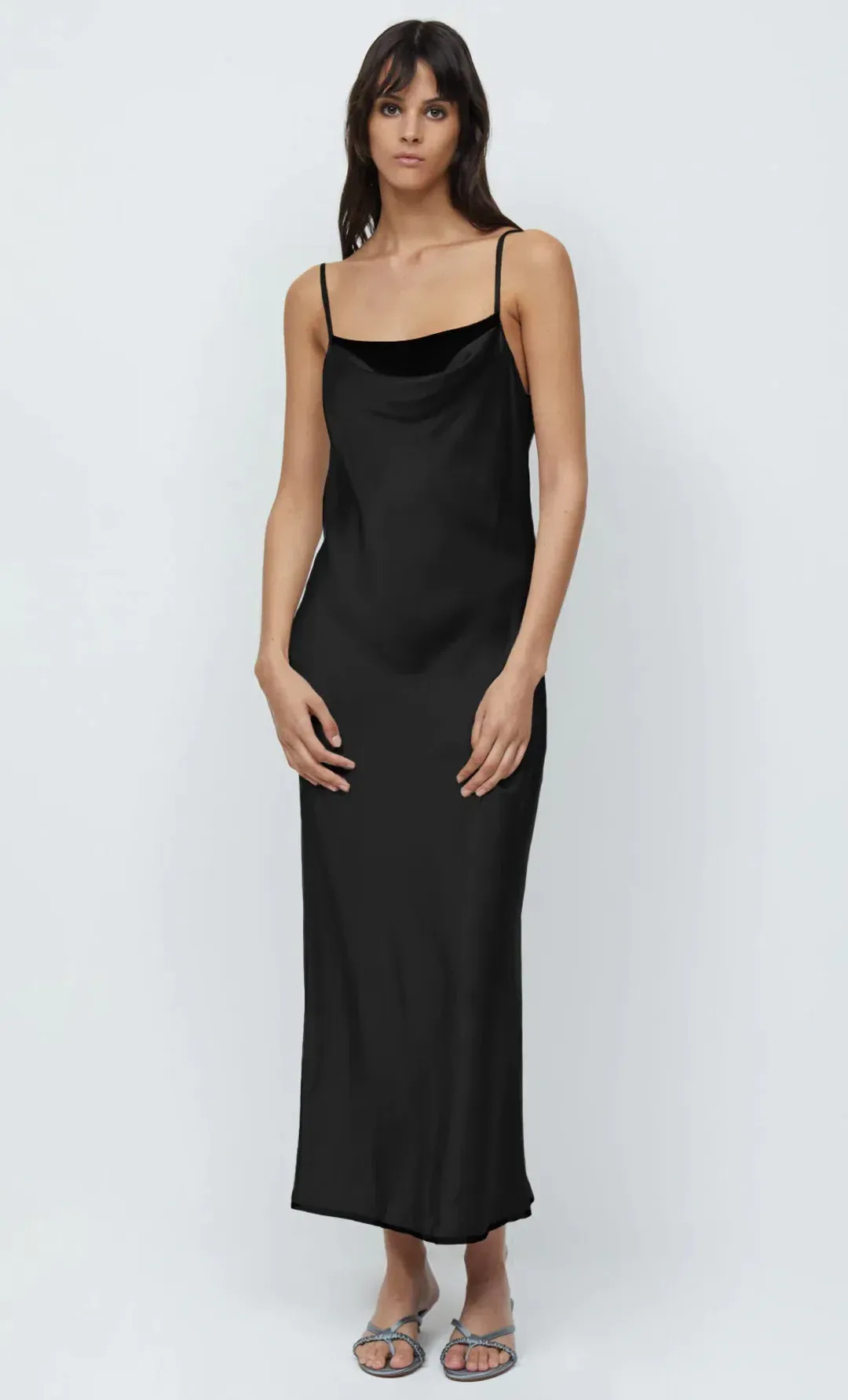 Bec & Bridge Helena Silk Strappy Dress Black Size AU 10 for rent on The Volte - main image