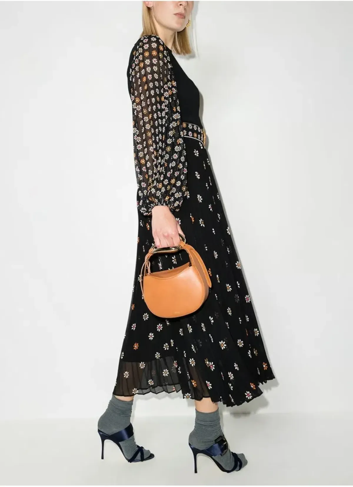 Zimmermann Sunray Long Sleeve Midi Dress Daisy Print Size 1 / Au 10 - Image 4