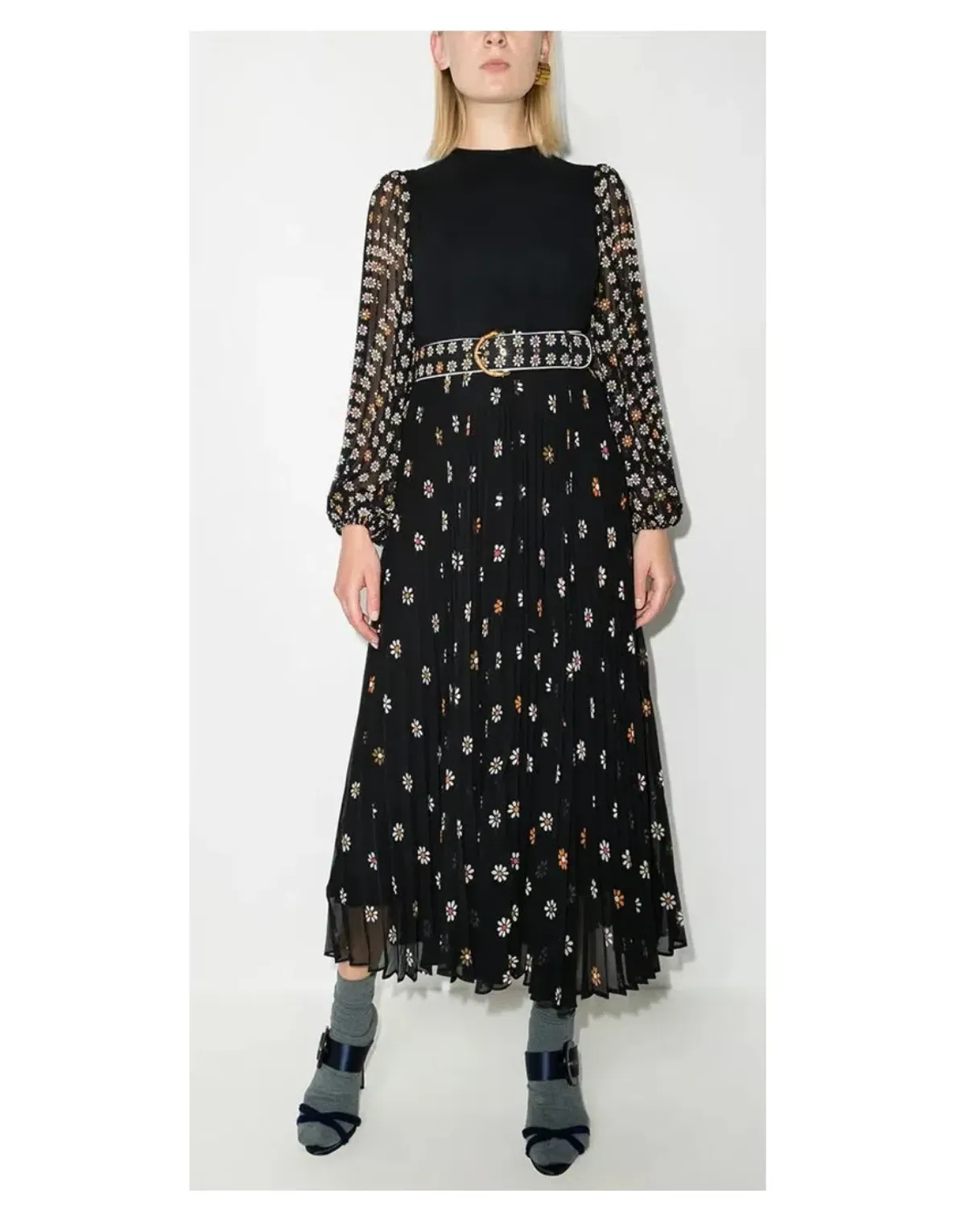Zimmermann Sunray Long Sleeve Midi Dress Daisy Print Size 1 / Au 10 - Image 1