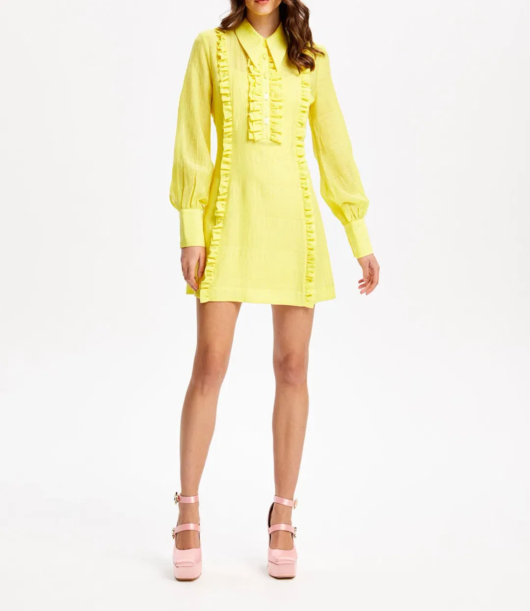 Alice McCall Lover Girl Mini Dress Yellow Size 8 for rent on The Volte - main image