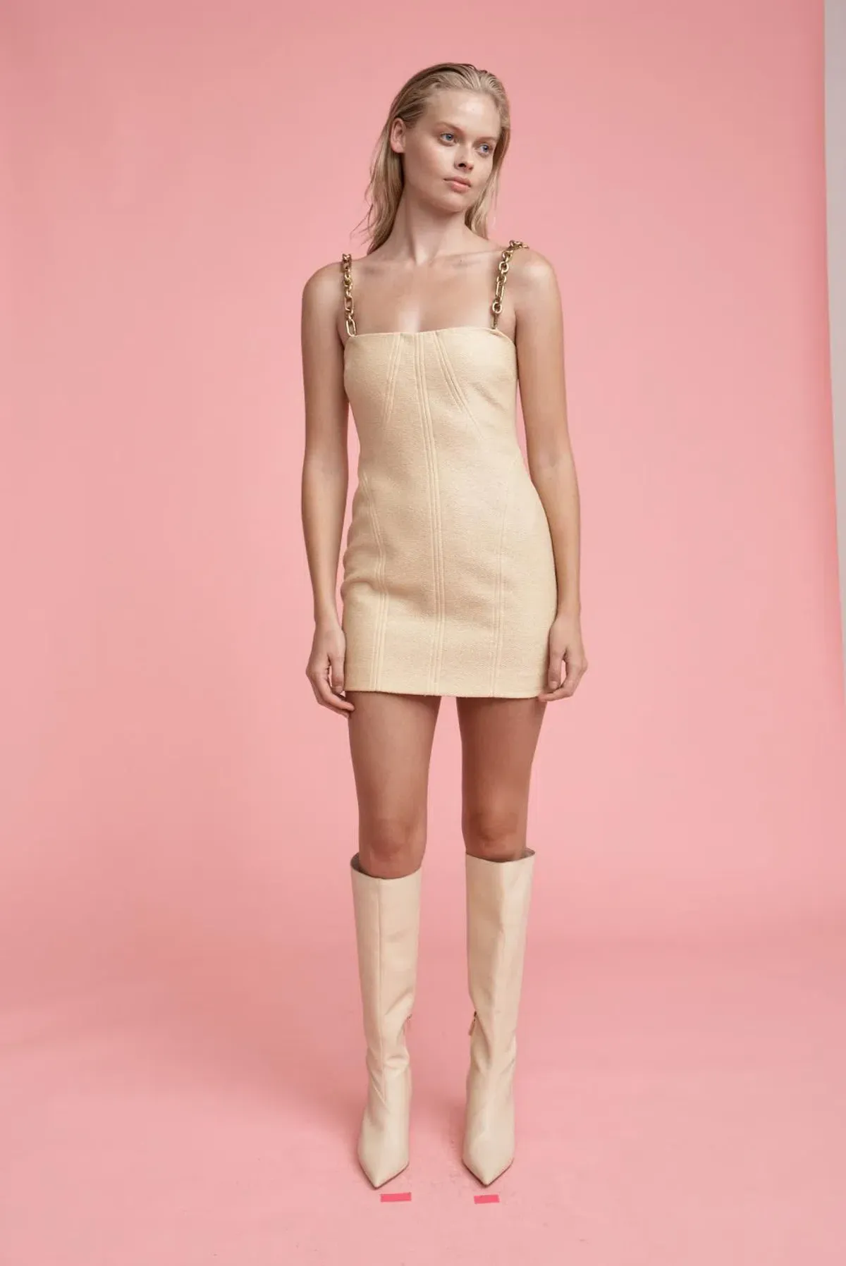 Manning Cartell Neo Classic Mini Dress with Chain Almond Size 8  - Image 2