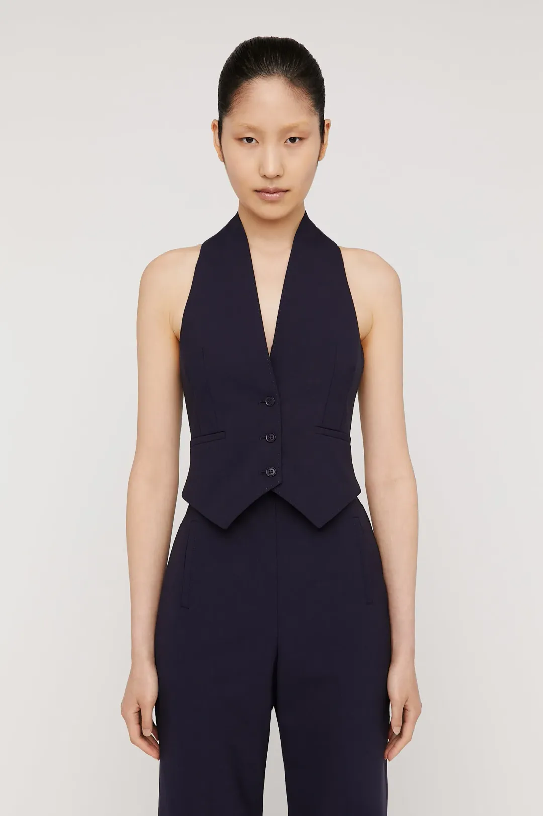 Scanlan Theodore Tailored Waistcoat & Pant Set Navy Size 4 for rent on The Volte - main image