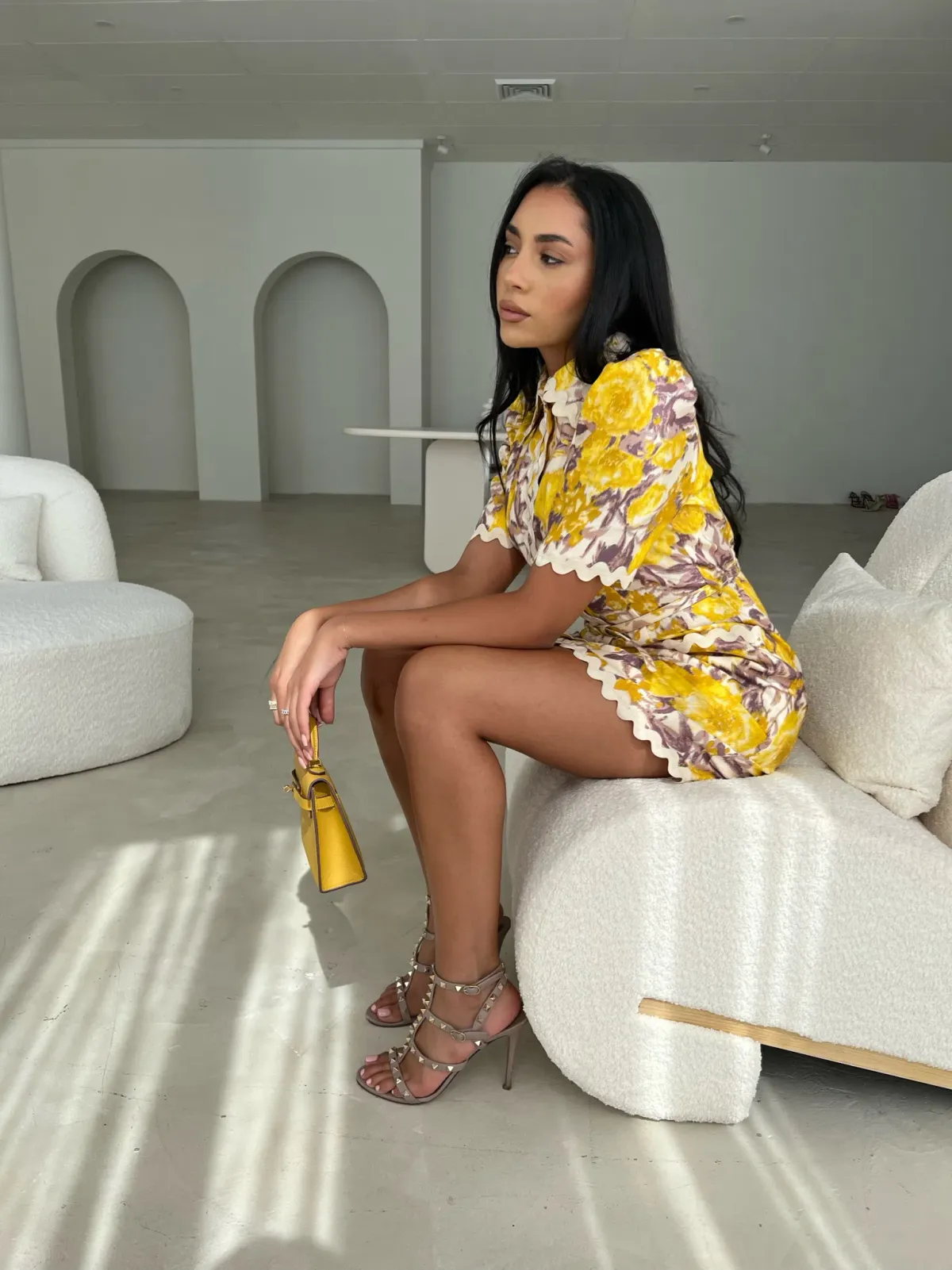 Zimmermann High Tide Ric Rac Mini Dress Floral Size 1/Au 10 - Image 2