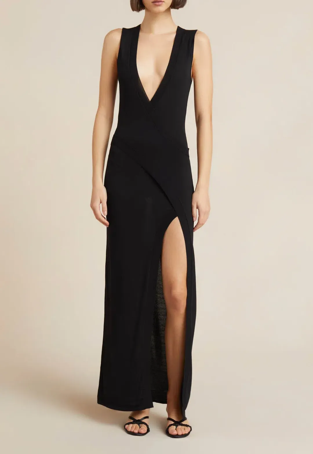Bec & Bridge Janet Knit Maxi Dress Black Size 8  for rent on The Volte - main image