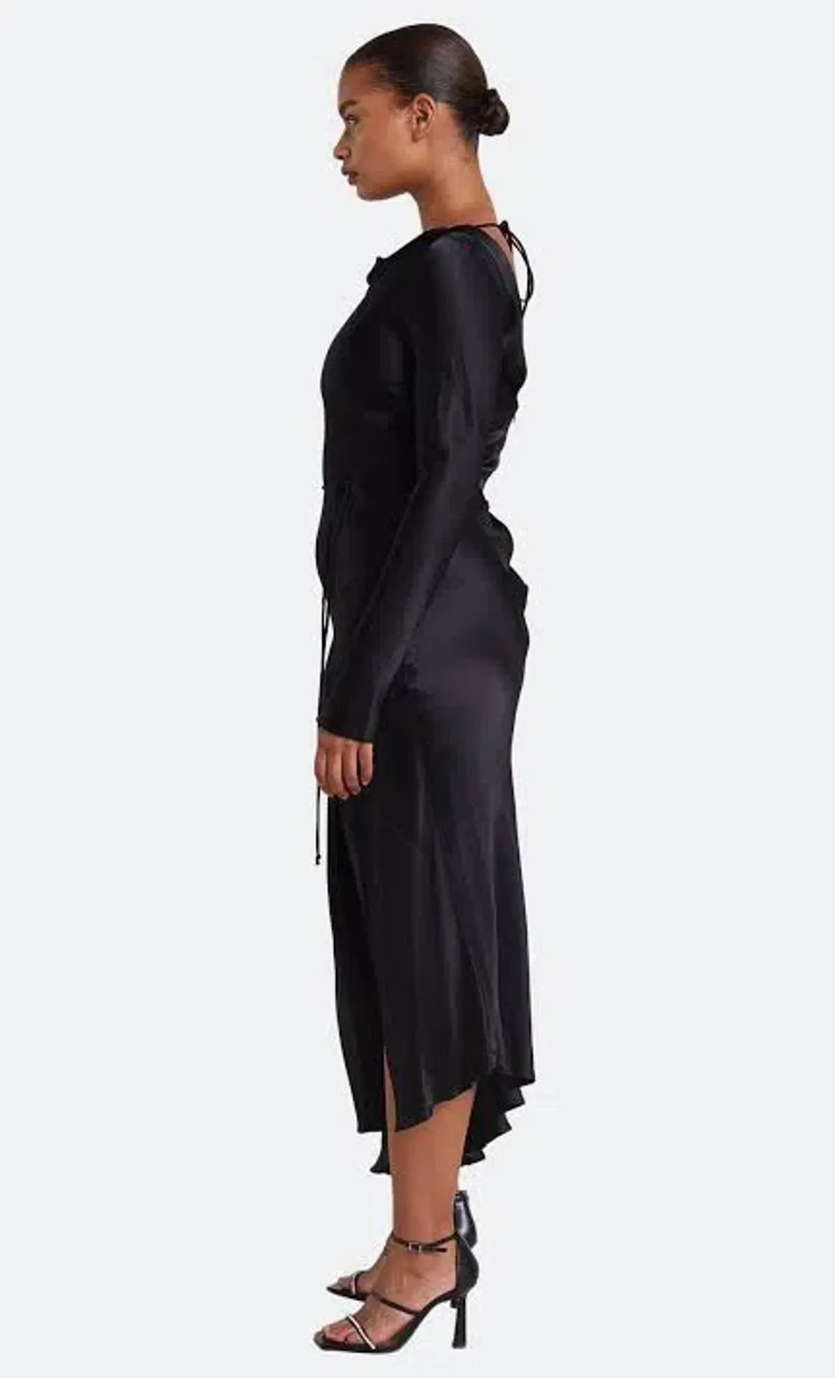 Bec & Bridge Long Sleeve Moondance Dress Maxi Black Size AU 12 - Image 3