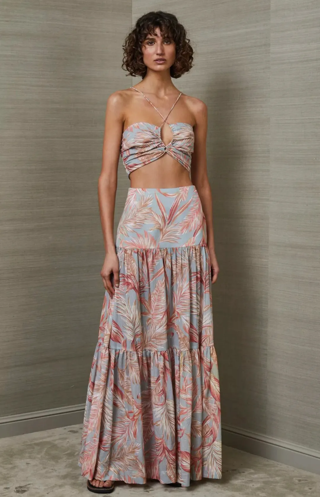 Bec & Bridge Miami Palm Top and Skirt Set Print Size AU 8 for rent on The Volte - main image