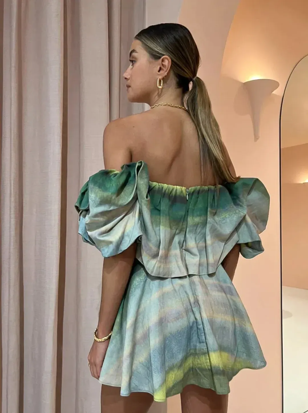 Acler Cumberland Dress Green Size AU 8  for rent on The Volte - main image