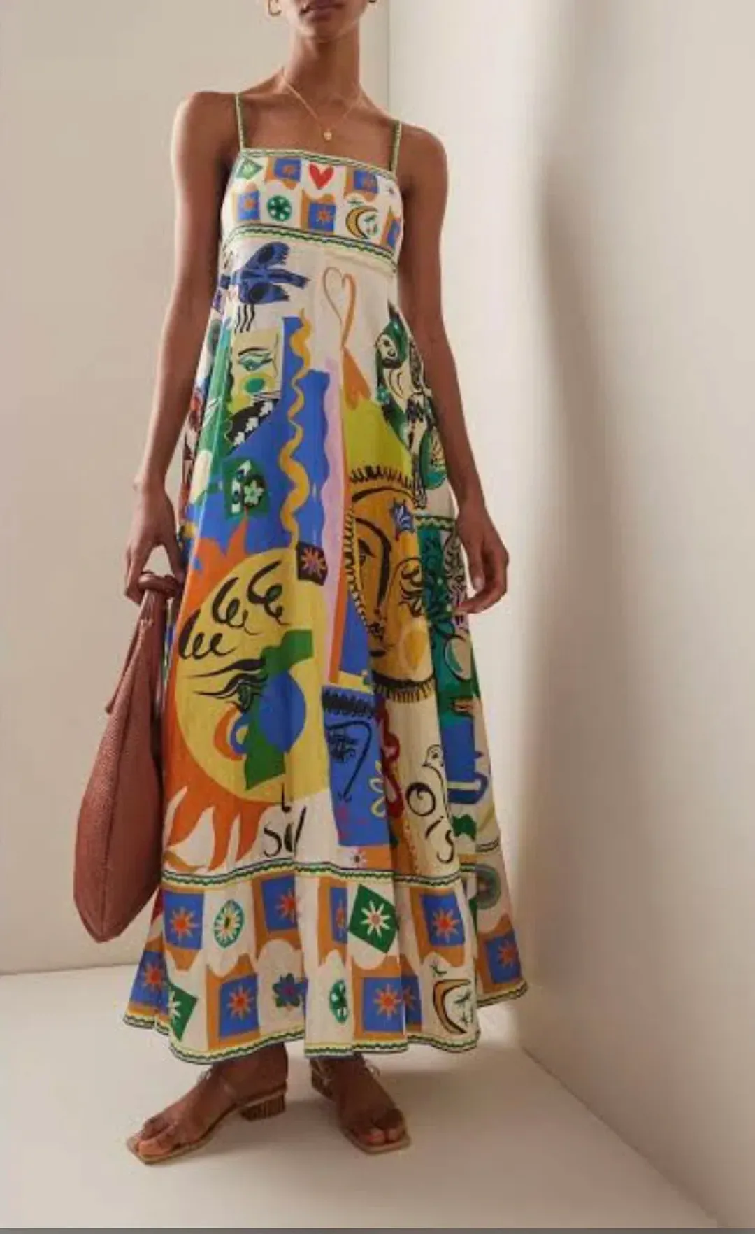 Alemais Soleil Sundress Cream Size AU 10 for rent on The Volte - main image