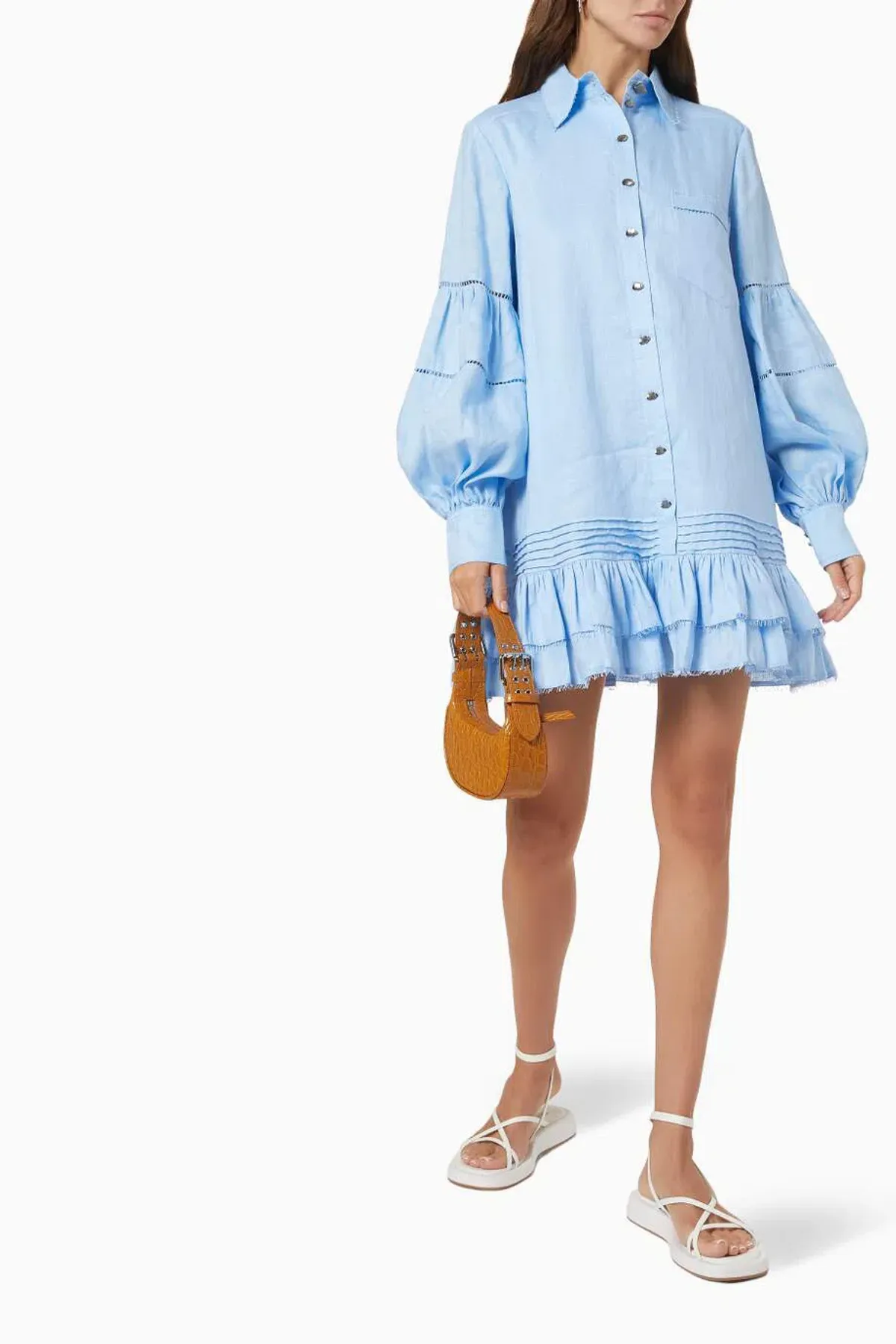 Aje Lotus Shirt Dress Blue Size 14 - Image 1