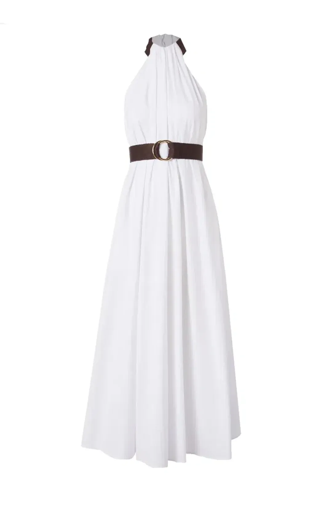 Scanlan Theodore Cotton Strapping Halter Neck Dress White Size 6 for rent on The Volte - main image
