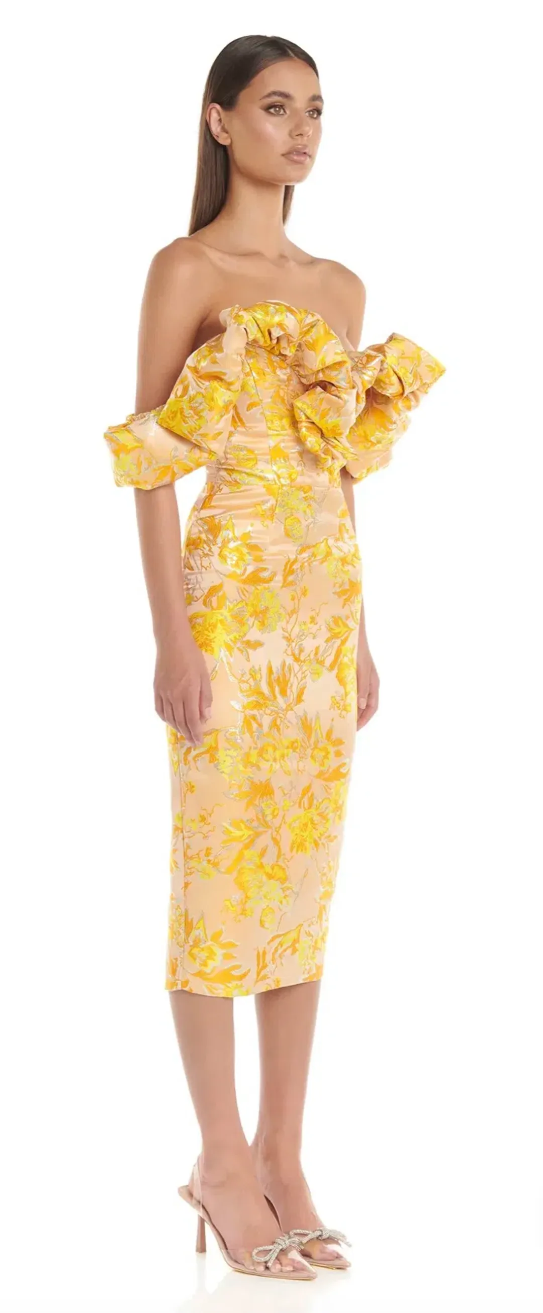 Eliyah the Label Brielle Dress Yellow Size S /AU 8  for rent on The Volte - main image