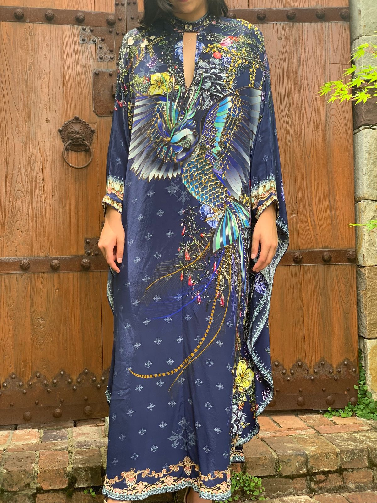 Camilla Southern twilight kaftan w high collar size 16 - Image 1
