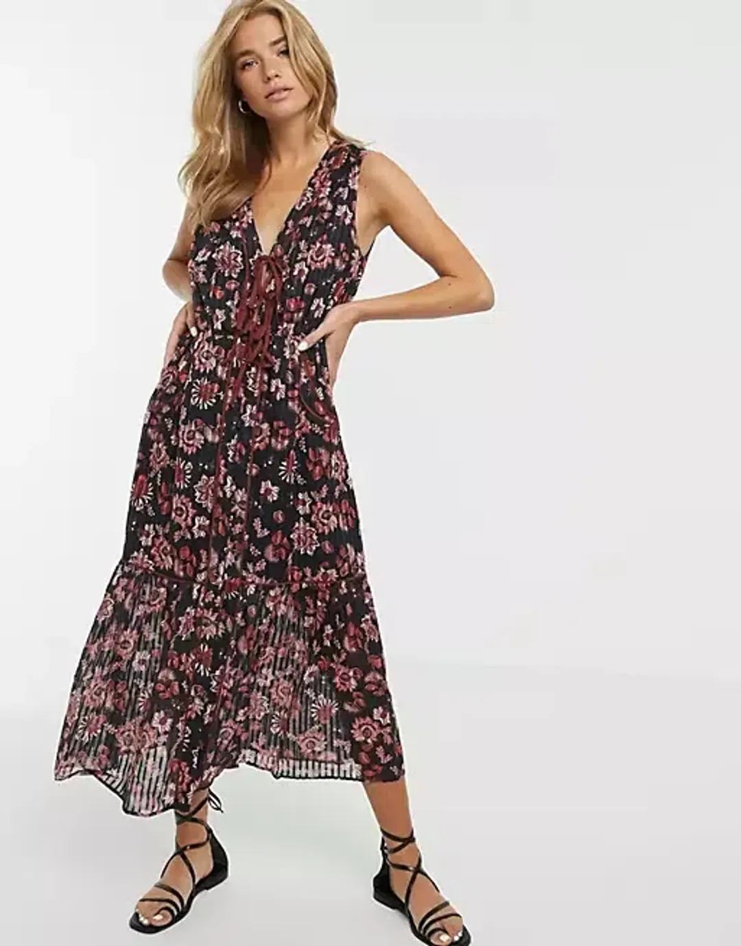 Stevie May Dakota Midi Dress Floral Size XS  for rent on The Volte - main image