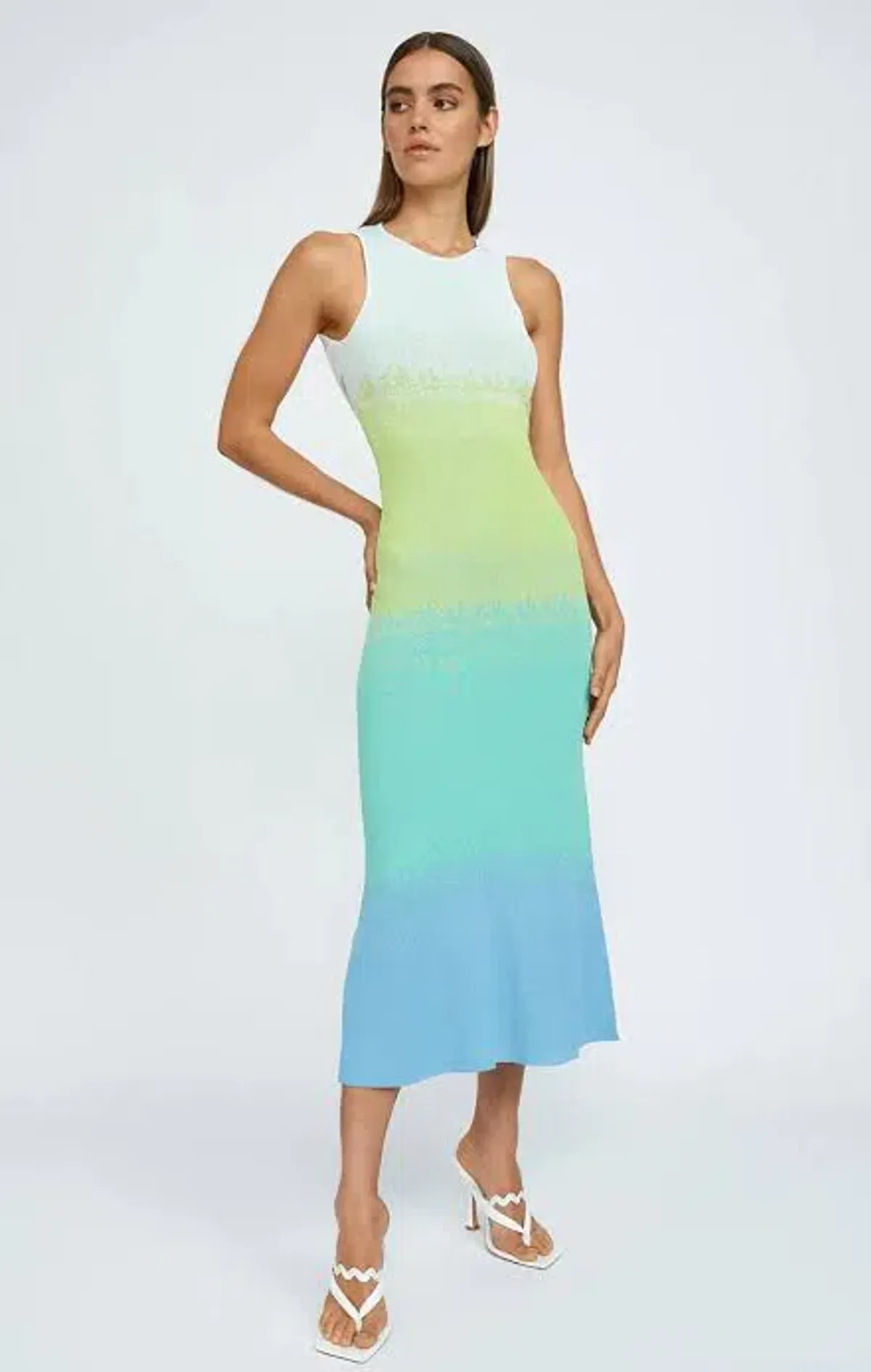 By Johnny Amina Ombré Knit Midi Dress Multi Size 10 / M - Image 2